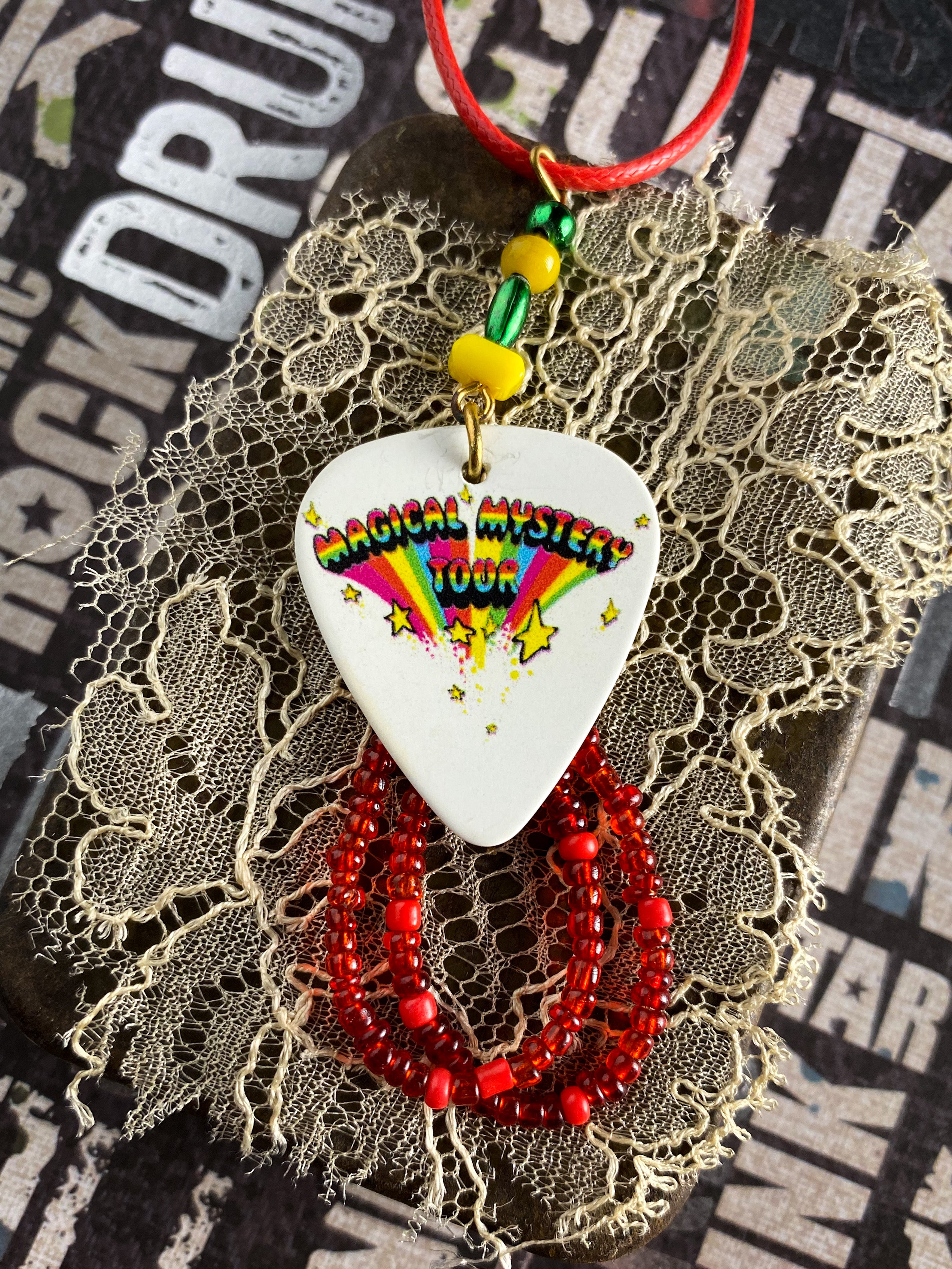 Guitar Pick Necklace - The Beatles - Magical Mystery Tour