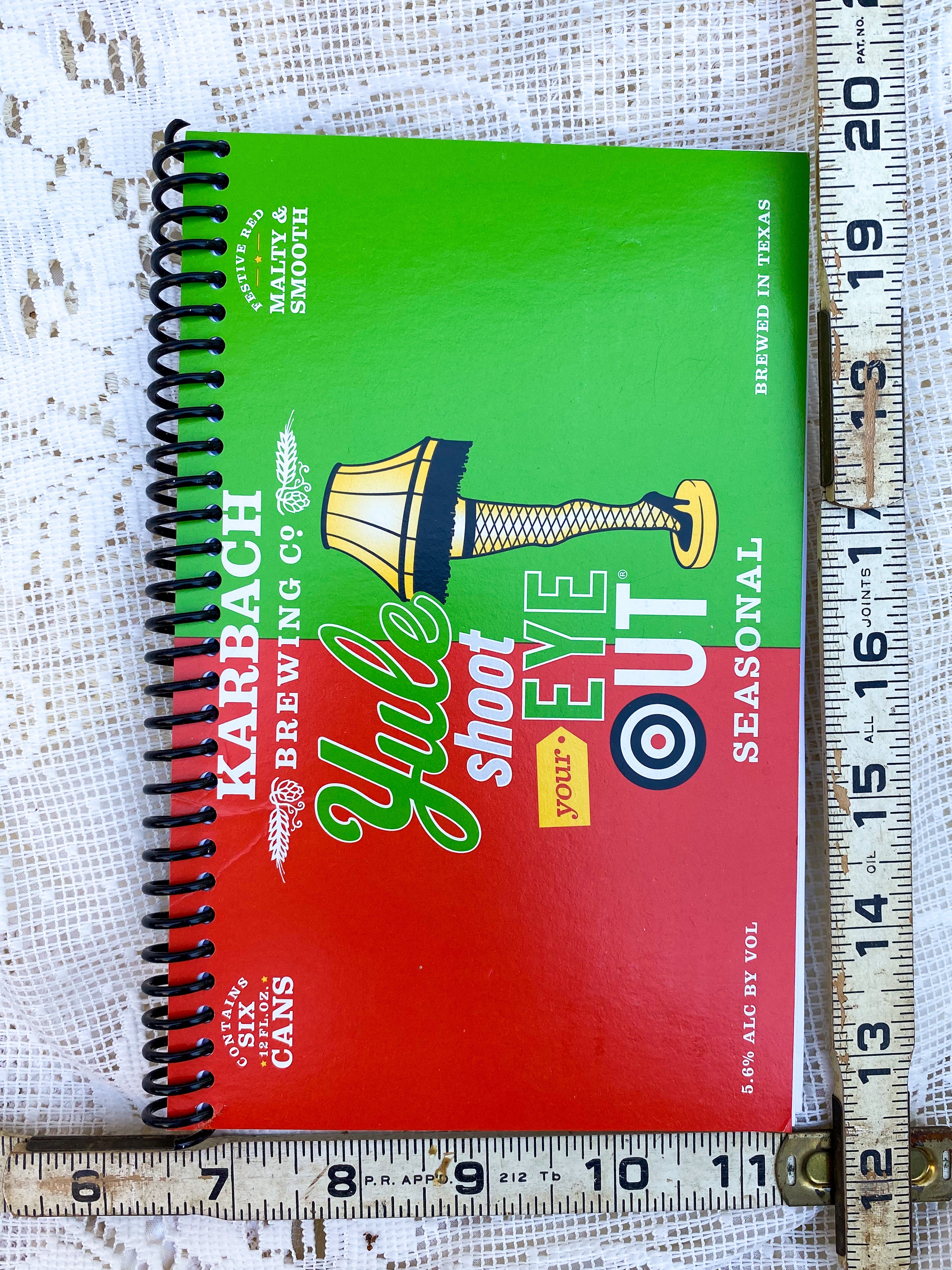 Karbach Yule Shoot Your Eye Out Recycled Beer Carton Notebook