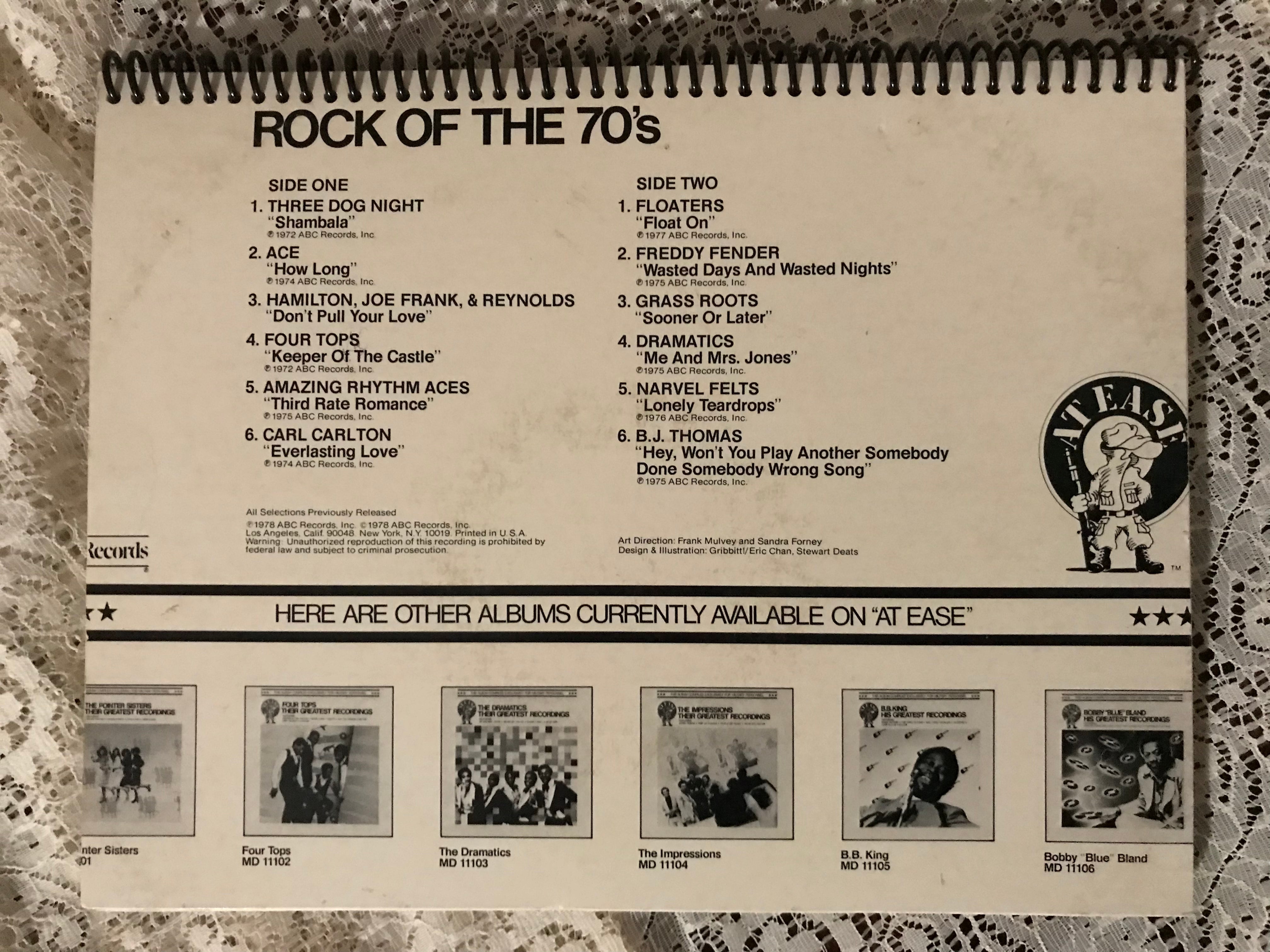 Rock of the 70s Album Cover Notebook
