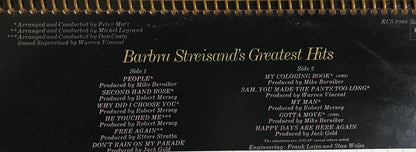 Barbra Streisand’s Greatest Hits Album Cover Notebook