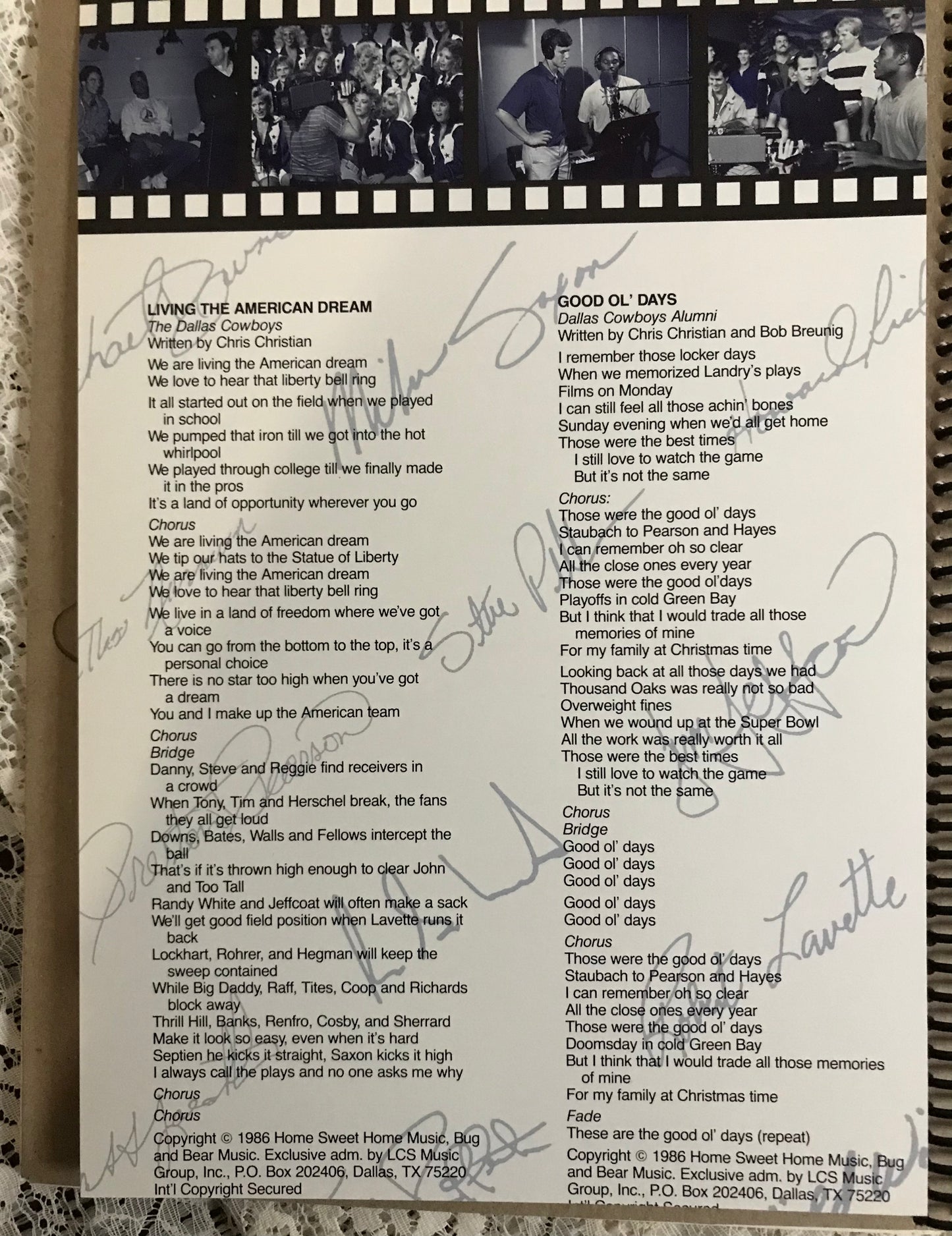 Dallas Cowboys Album Cover Notebook