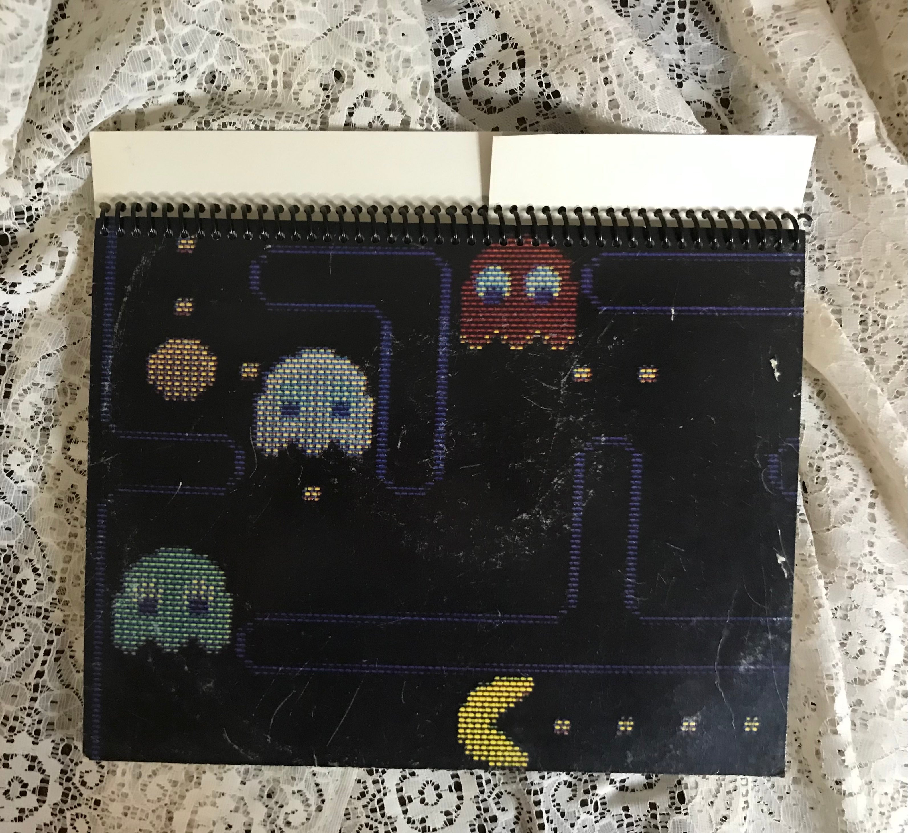 Pac-Man Recycled Album Cover Notebook