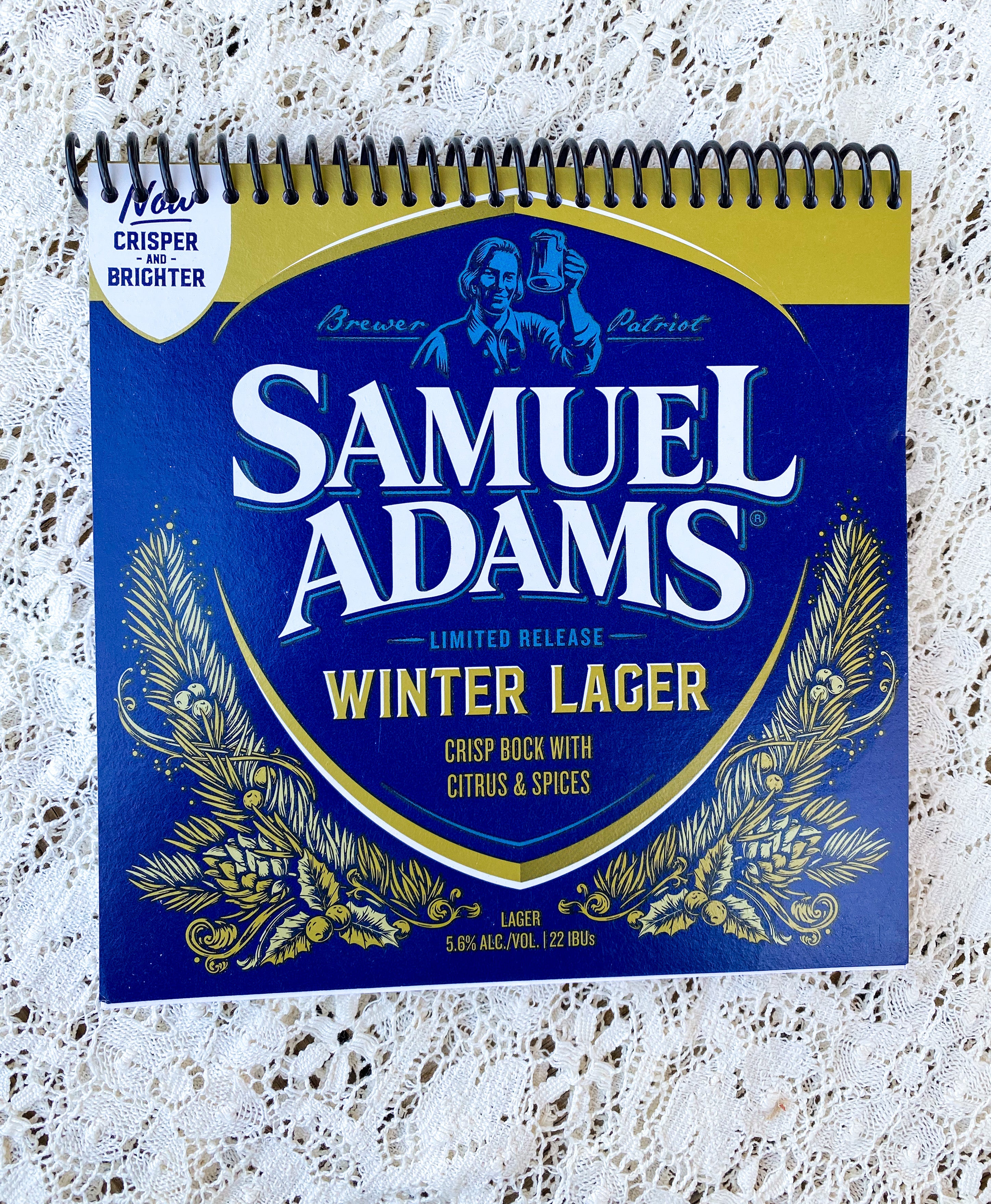 Samuel Adams Winter Lager Recycled Beer Carton Notebook