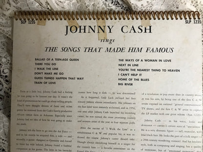 Johnny Cash The Songs That Made Him Famous Album Cover Notebook