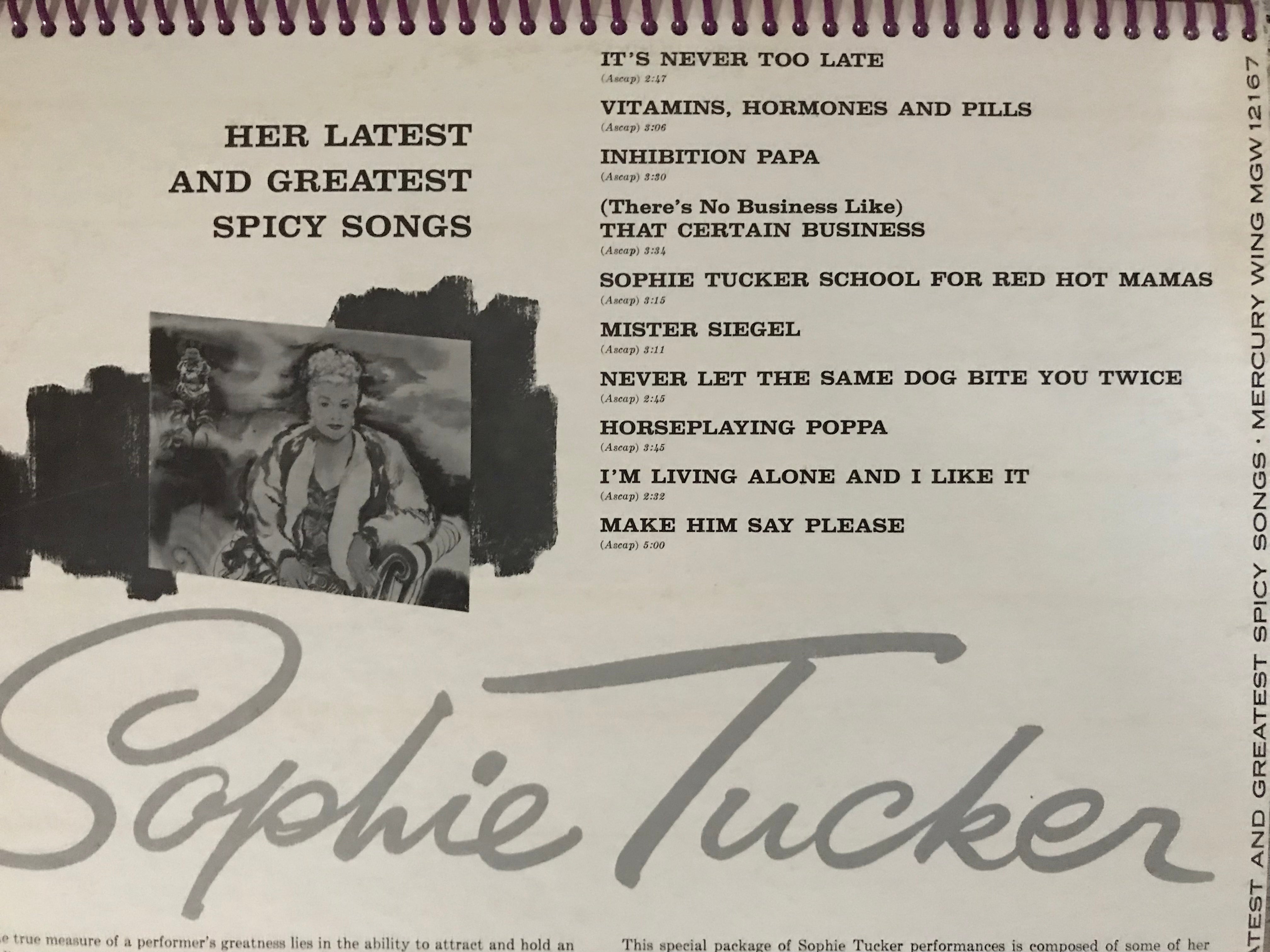 Sophie Tucker Album Cover Notebook