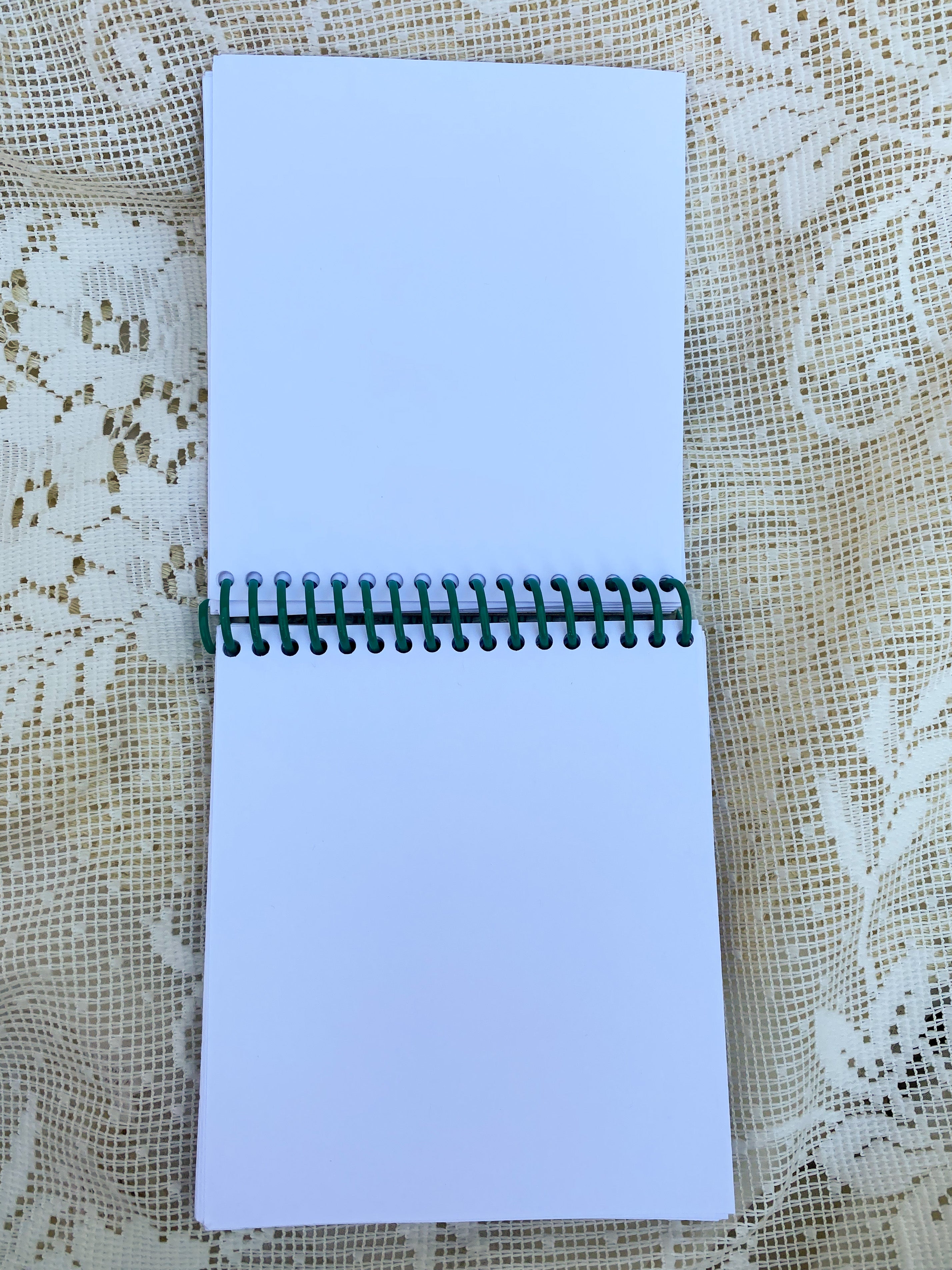 Snowman Recycled Kleenex Box Notebook - Green Spiral