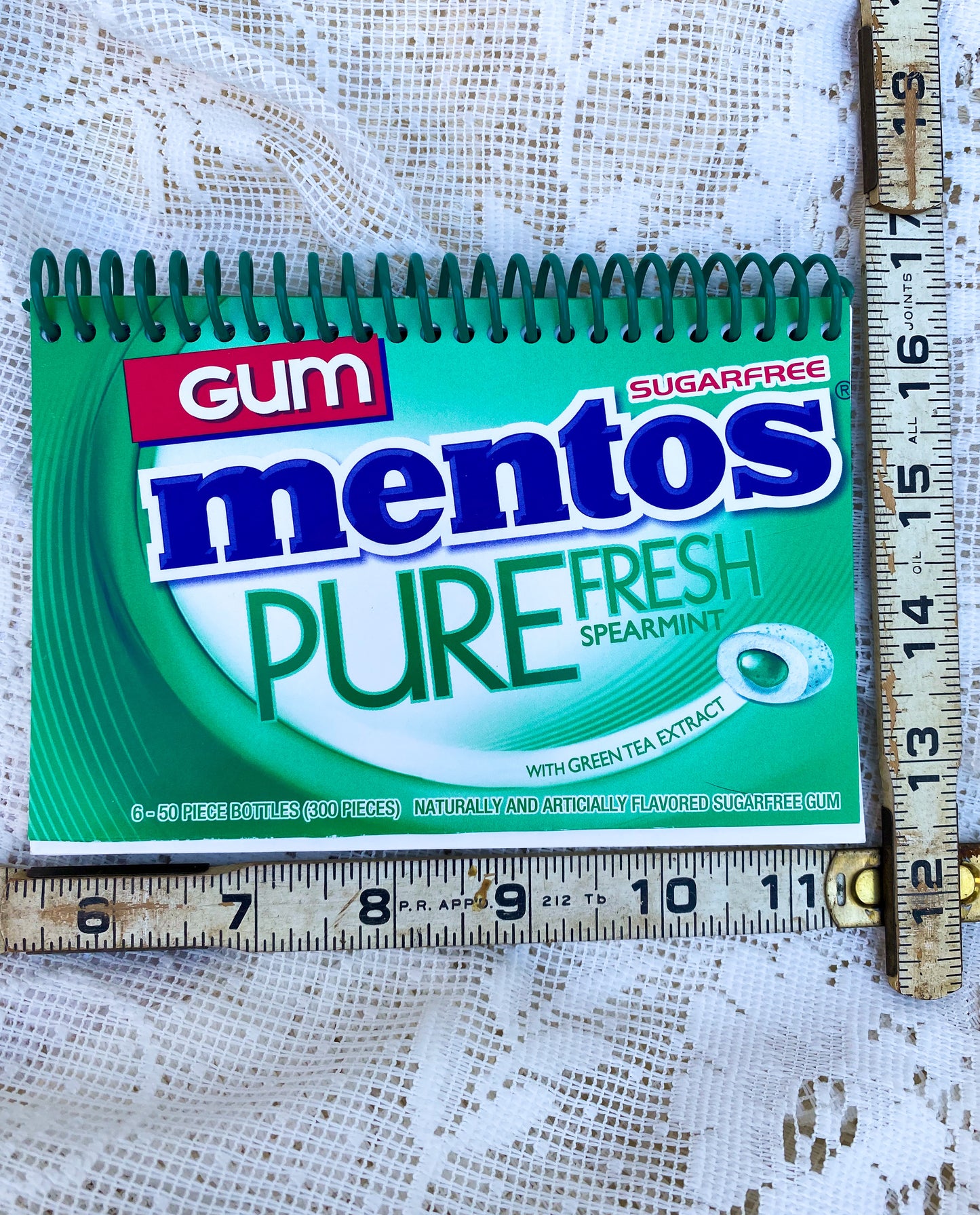 Mentos Gum Upcycled Spiral Notebook