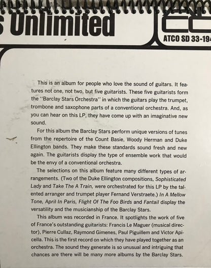 Guitars Unlimited Album Cover Notebook