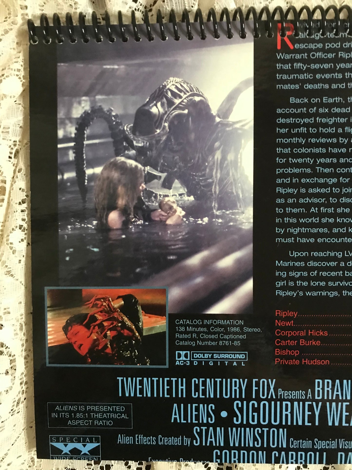 Aliens Movie Album Cover Notebook