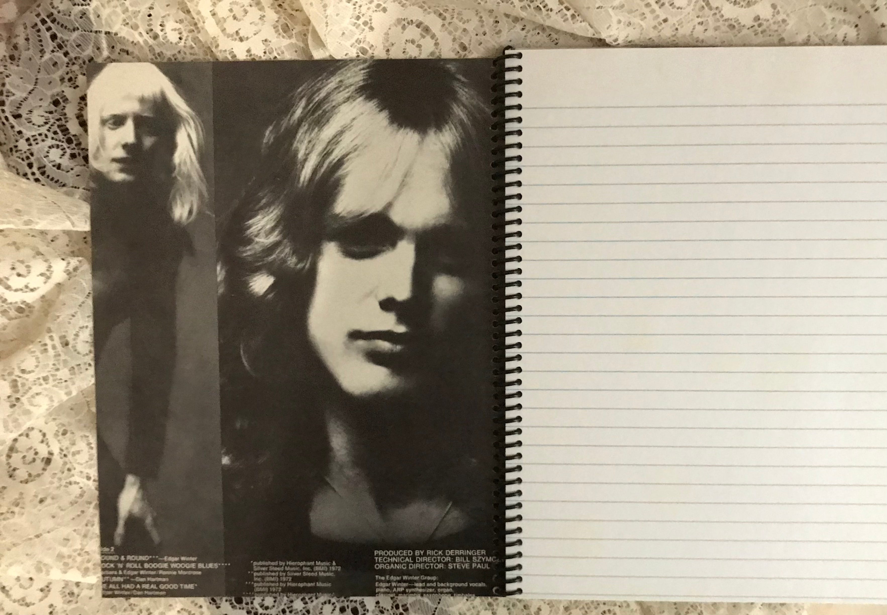 Edgar Winter They Only Come Out at Night Album Cover Notebook