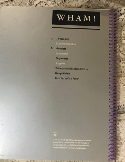 Wham I'm Your Man Album Cover Notebook