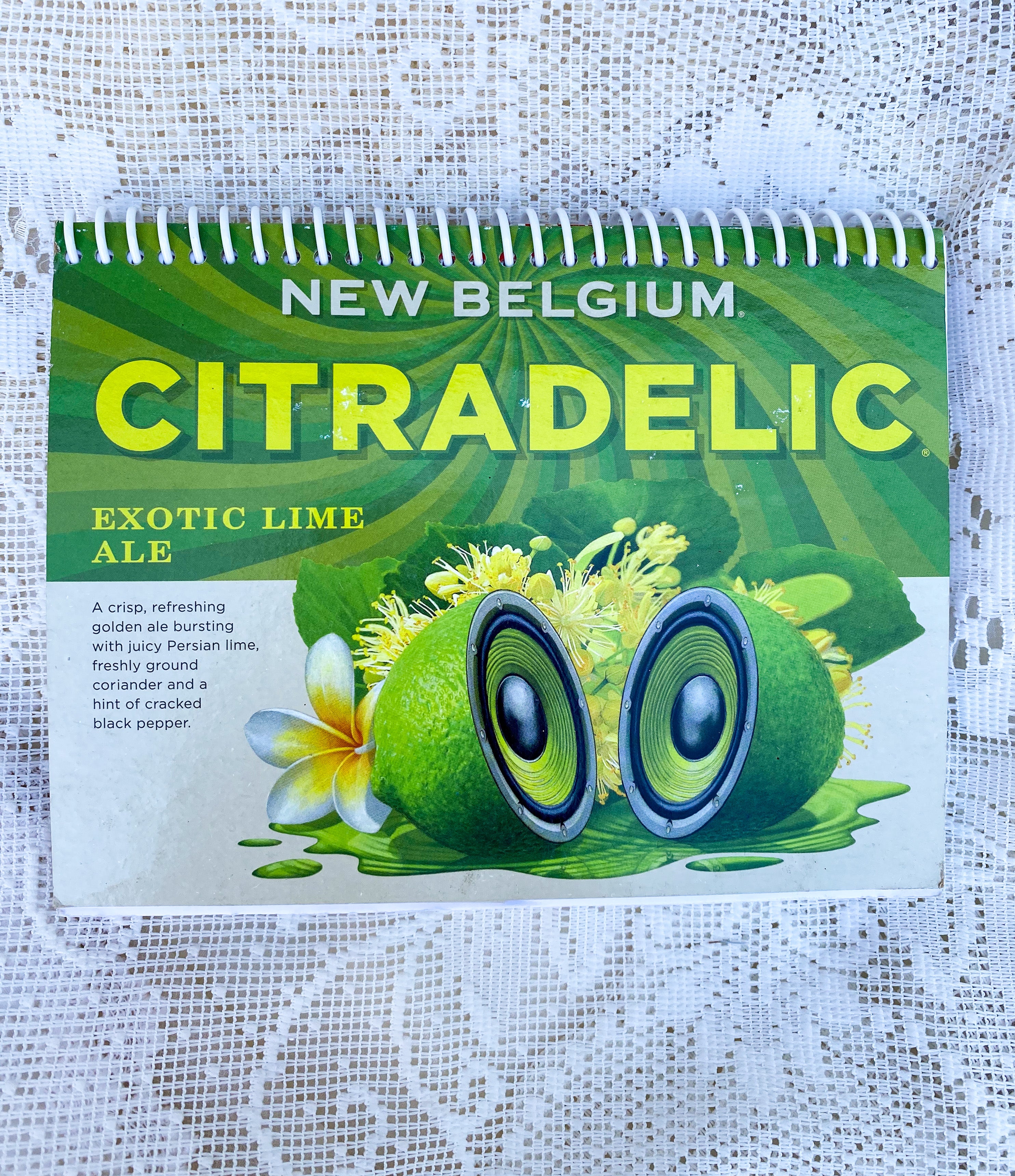 New Belgium Citradelic Recycled Beer Carton Notebook