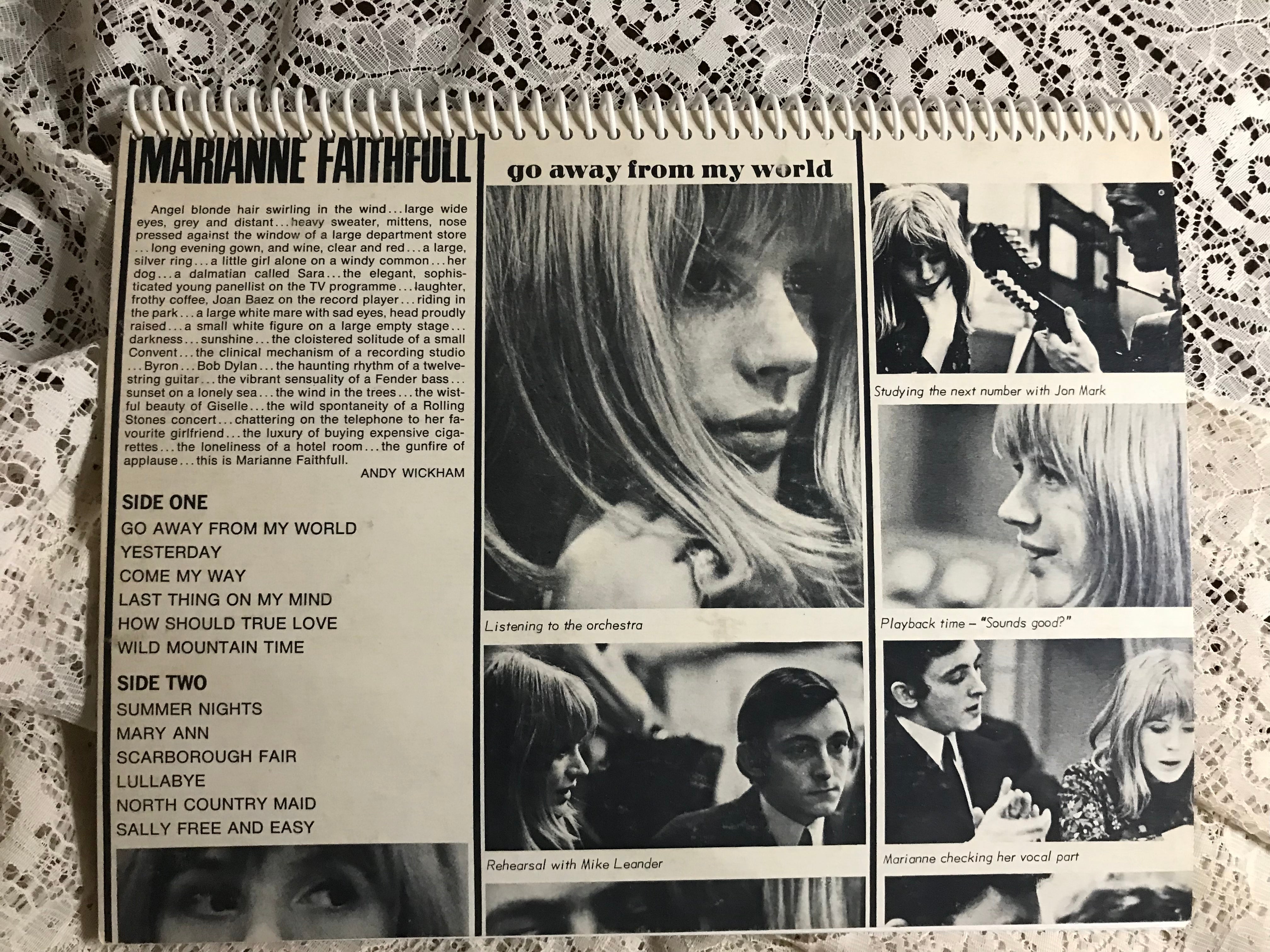 Marianne Faithfull Album Cover Notebook