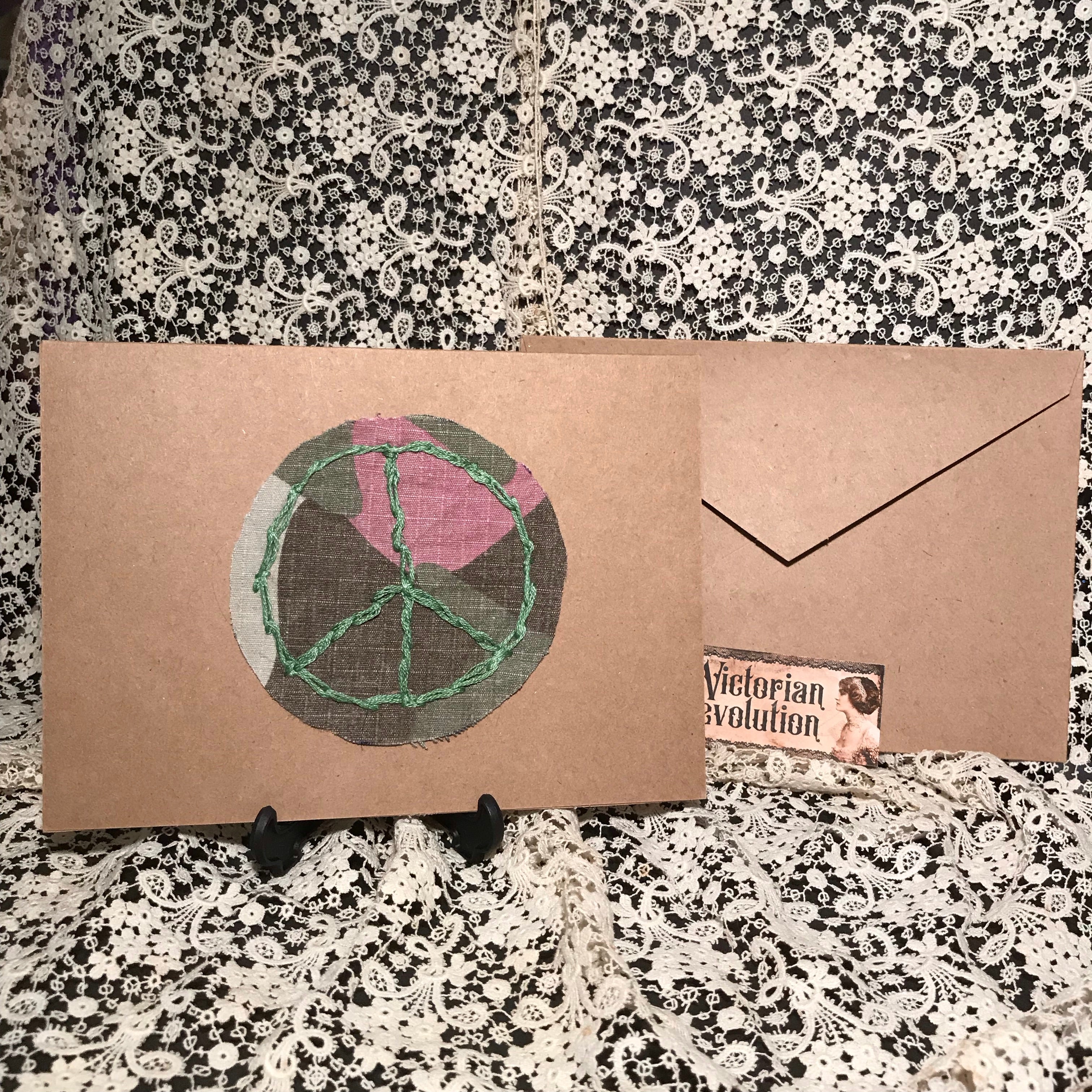 Greeting Card Camouflage Peace Sign