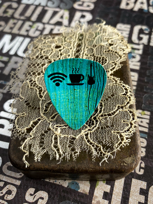Guitar Pick Pin - Coffee
