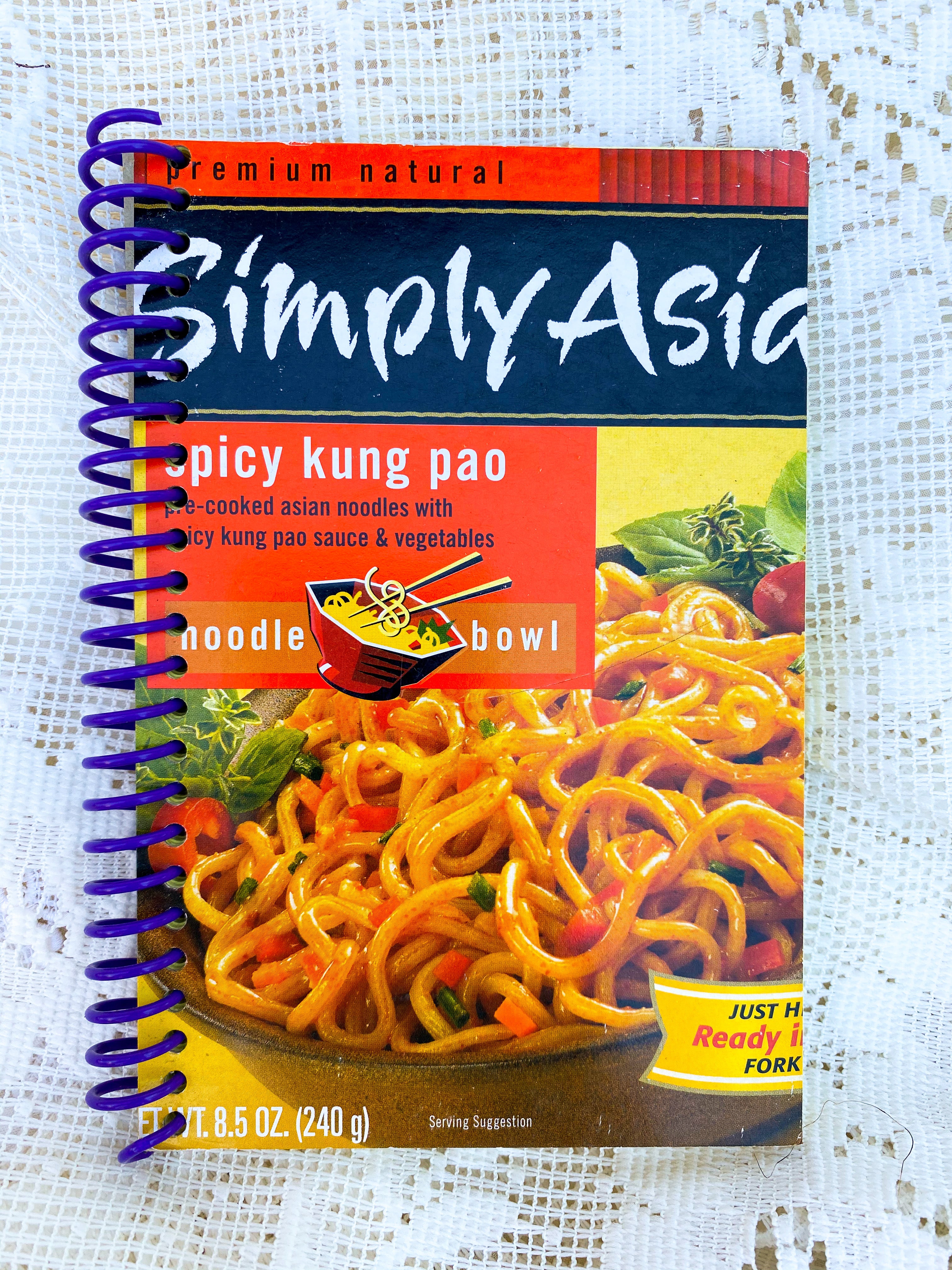Simply Asia Noodle Bowl Upcycled Spiral Notebook