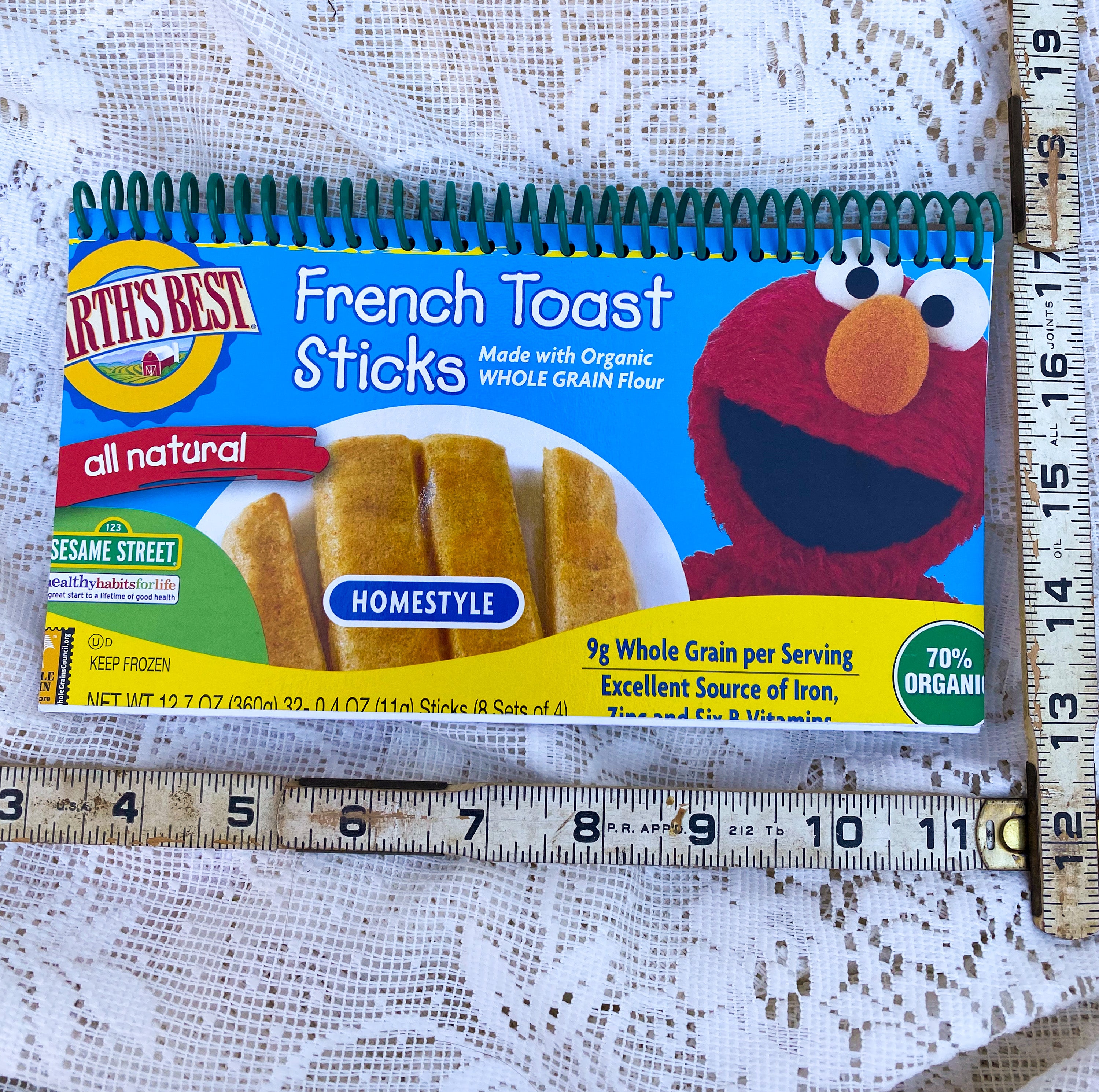 Elmo French Toast Sticks Upcycled Spiral Notebook