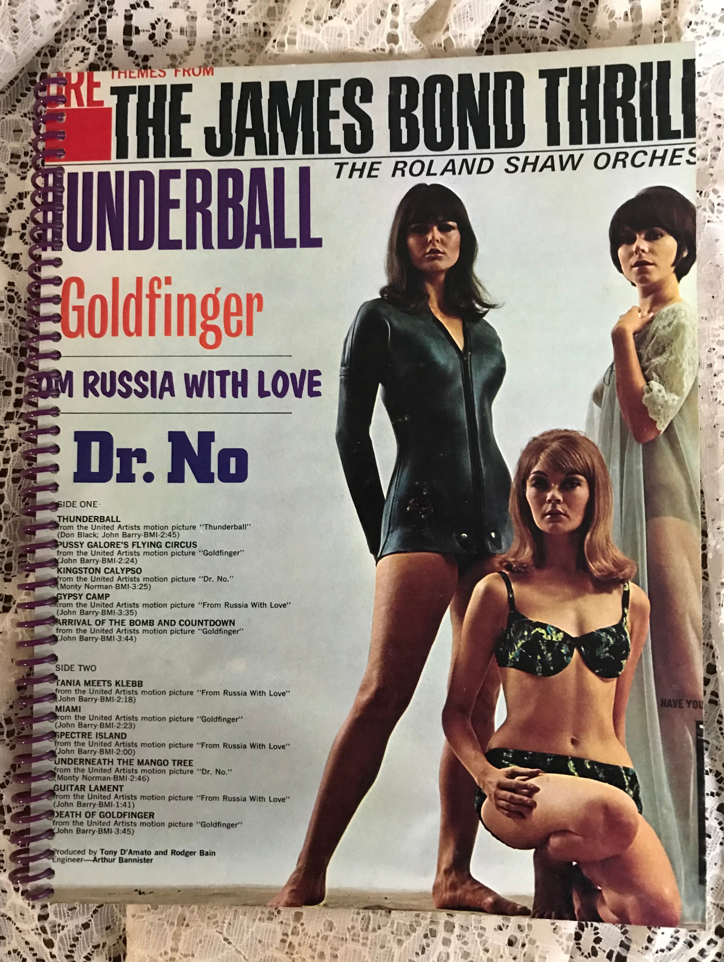 James Bond Thriller Recycled Album Cover Notebook