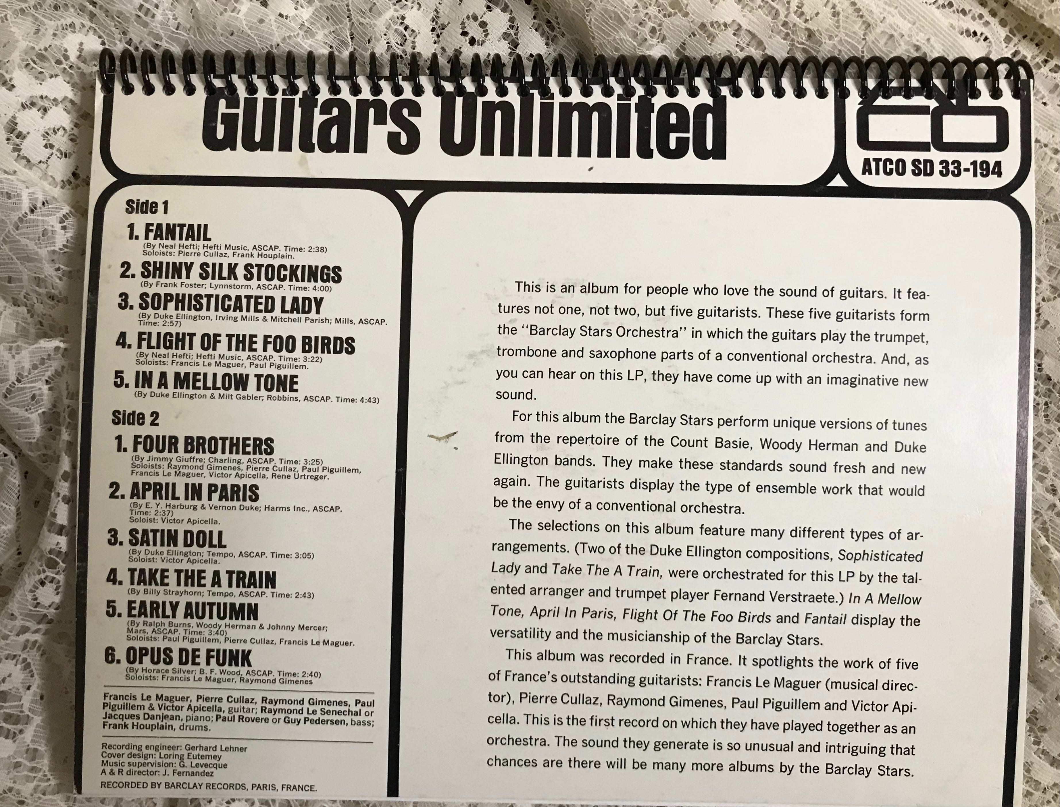 Guitars Unlimited Album Cover Notebook