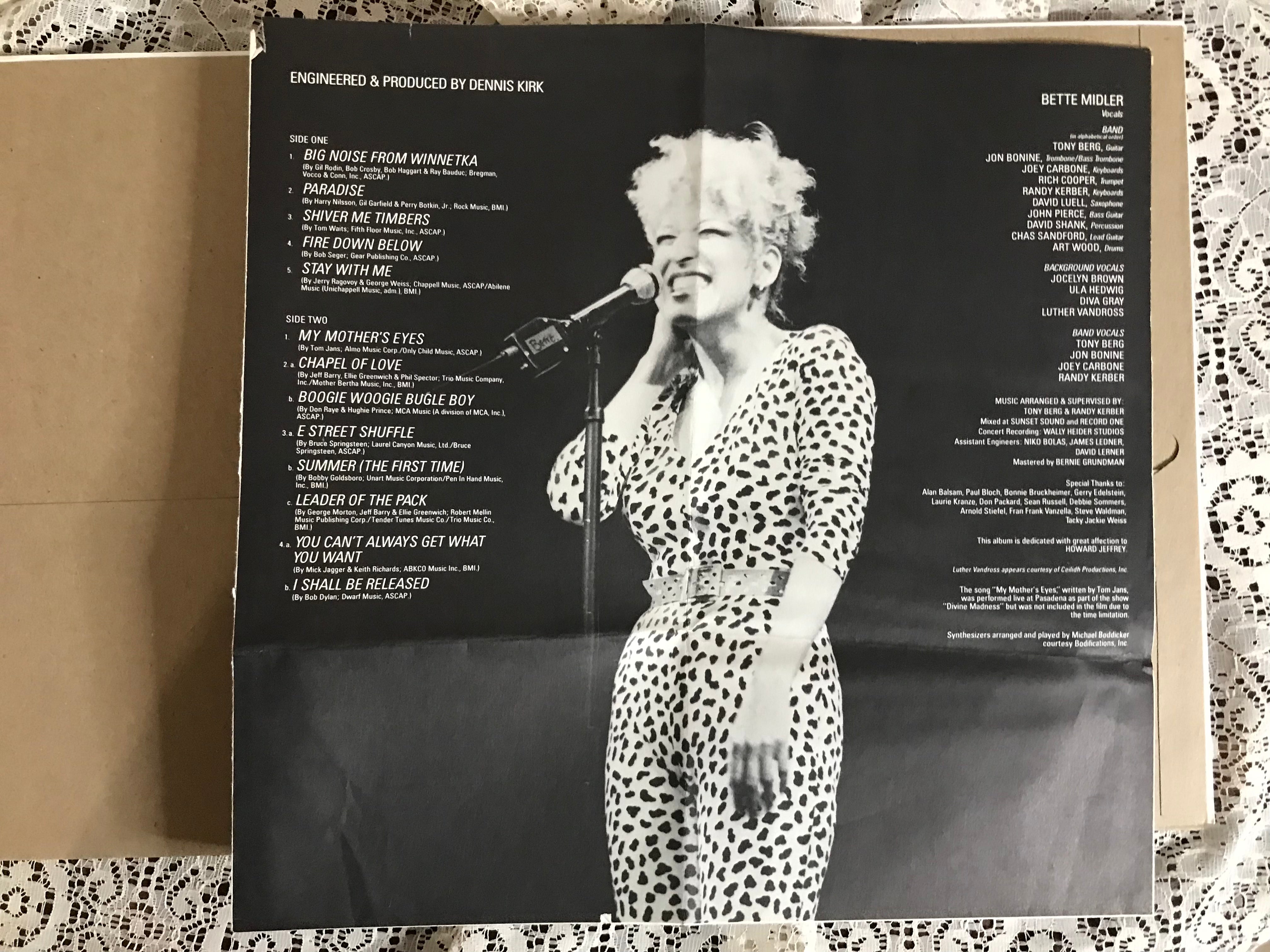 Bette Midler Divine Madness Album Cover Notebook