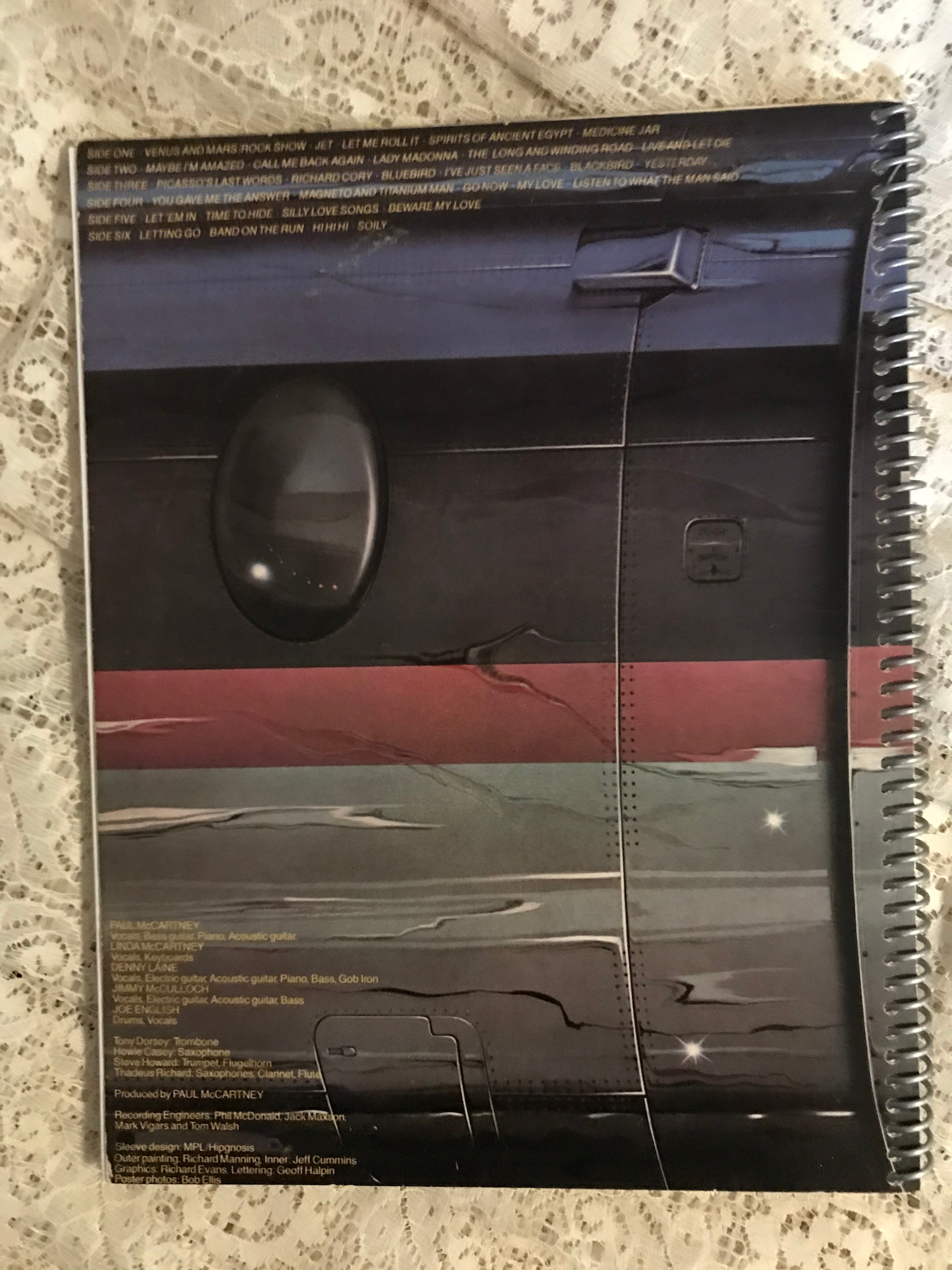 Paul McCartney Wings Over America Album Cover Notebook