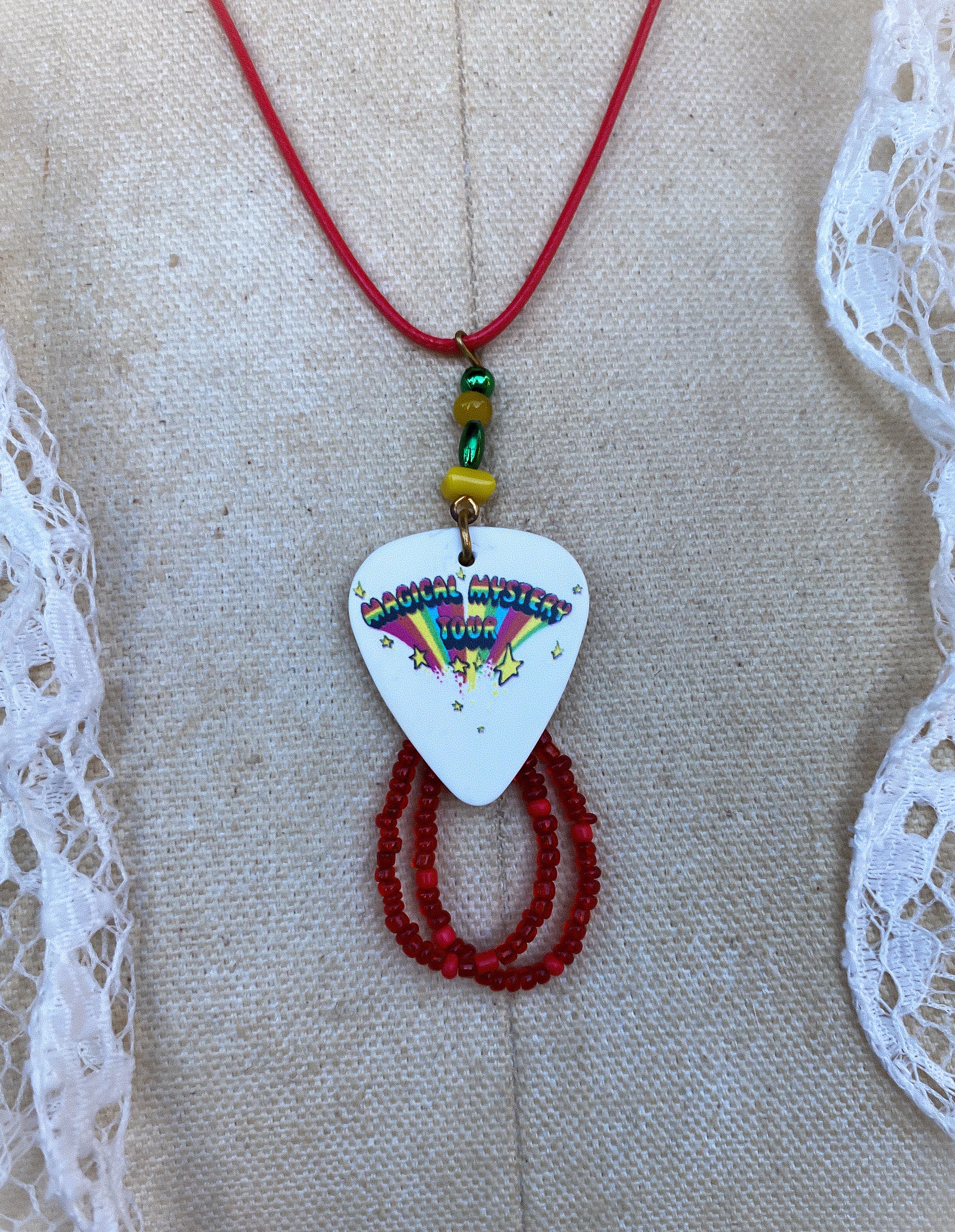 Guitar Pick Necklace - The Beatles - Magical Mystery Tour