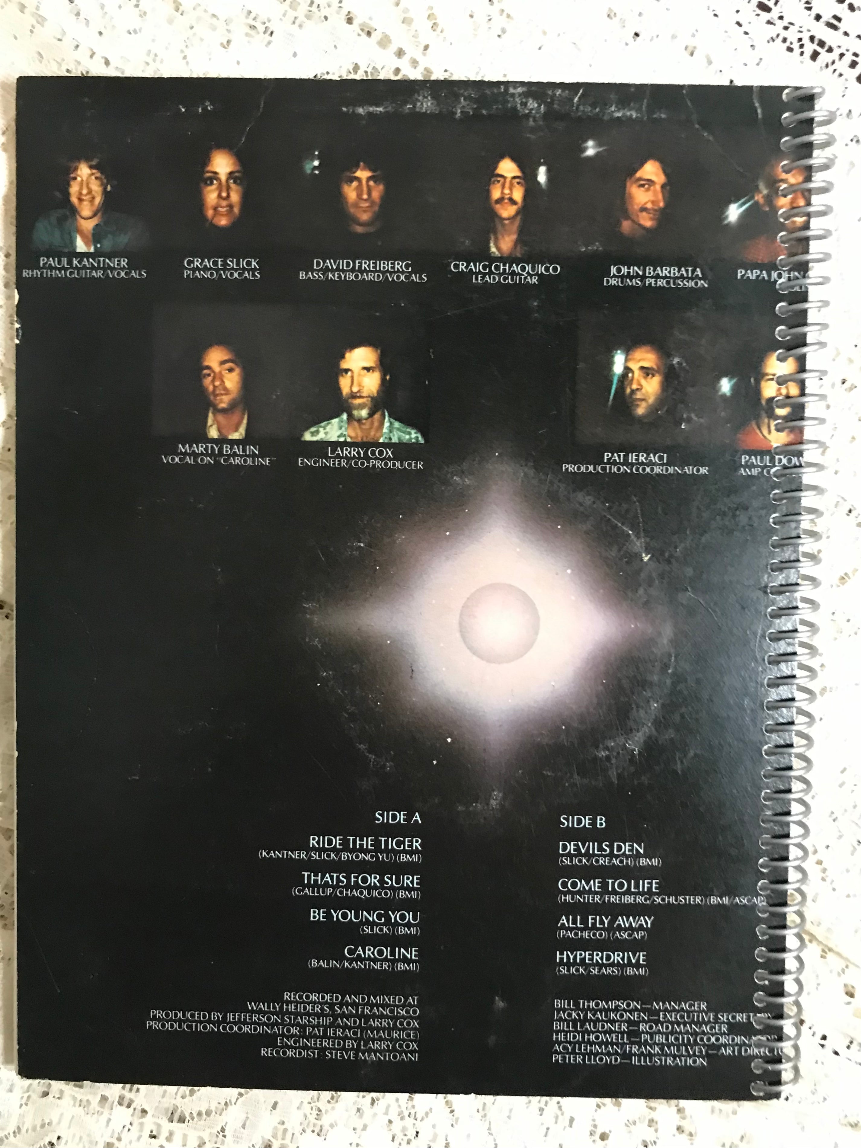 Jefferson Starship Album Cover Notebook