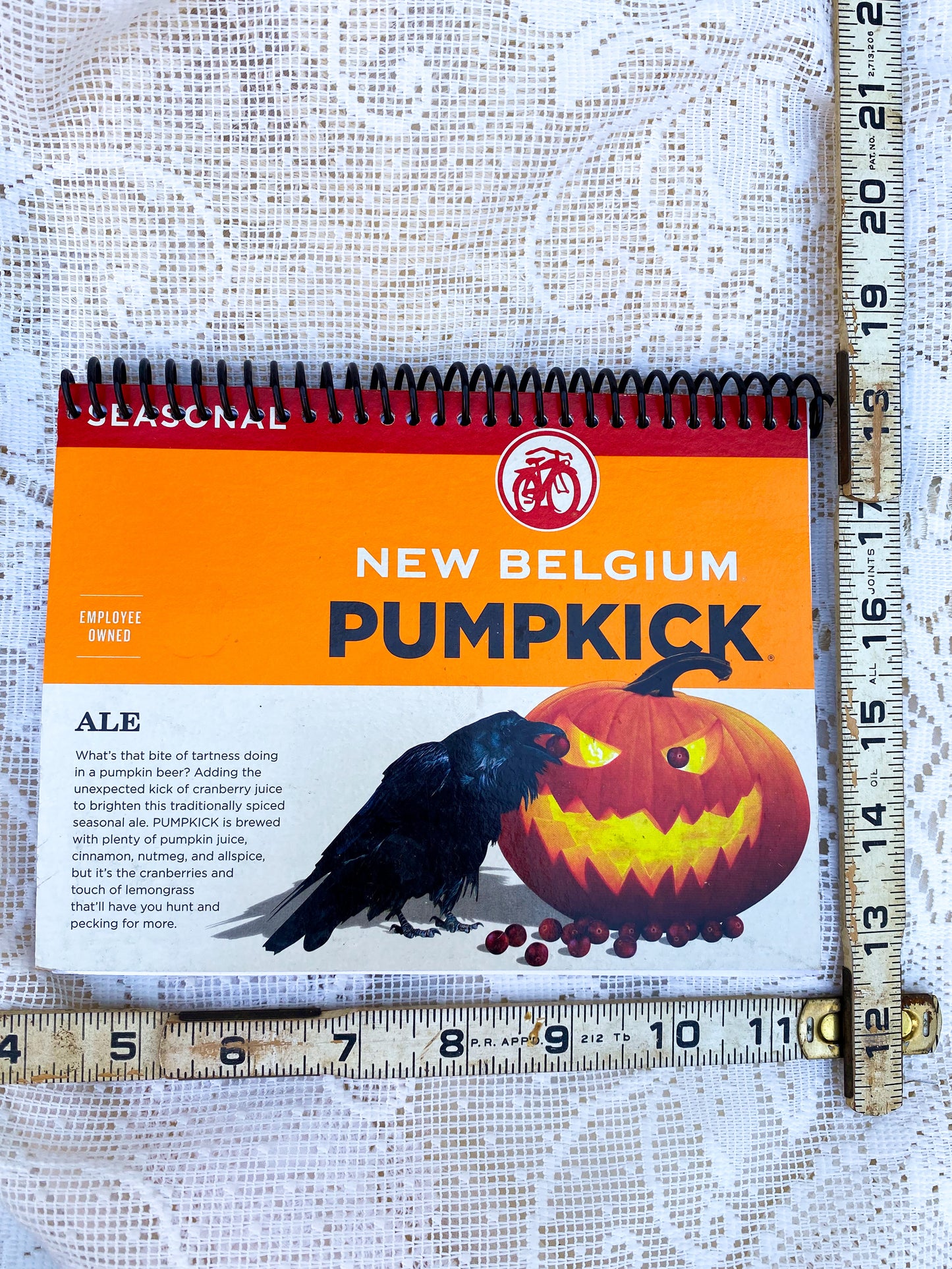 New Belgium Pumpkick Halloween Ale Recycled Beer Carton Notebook