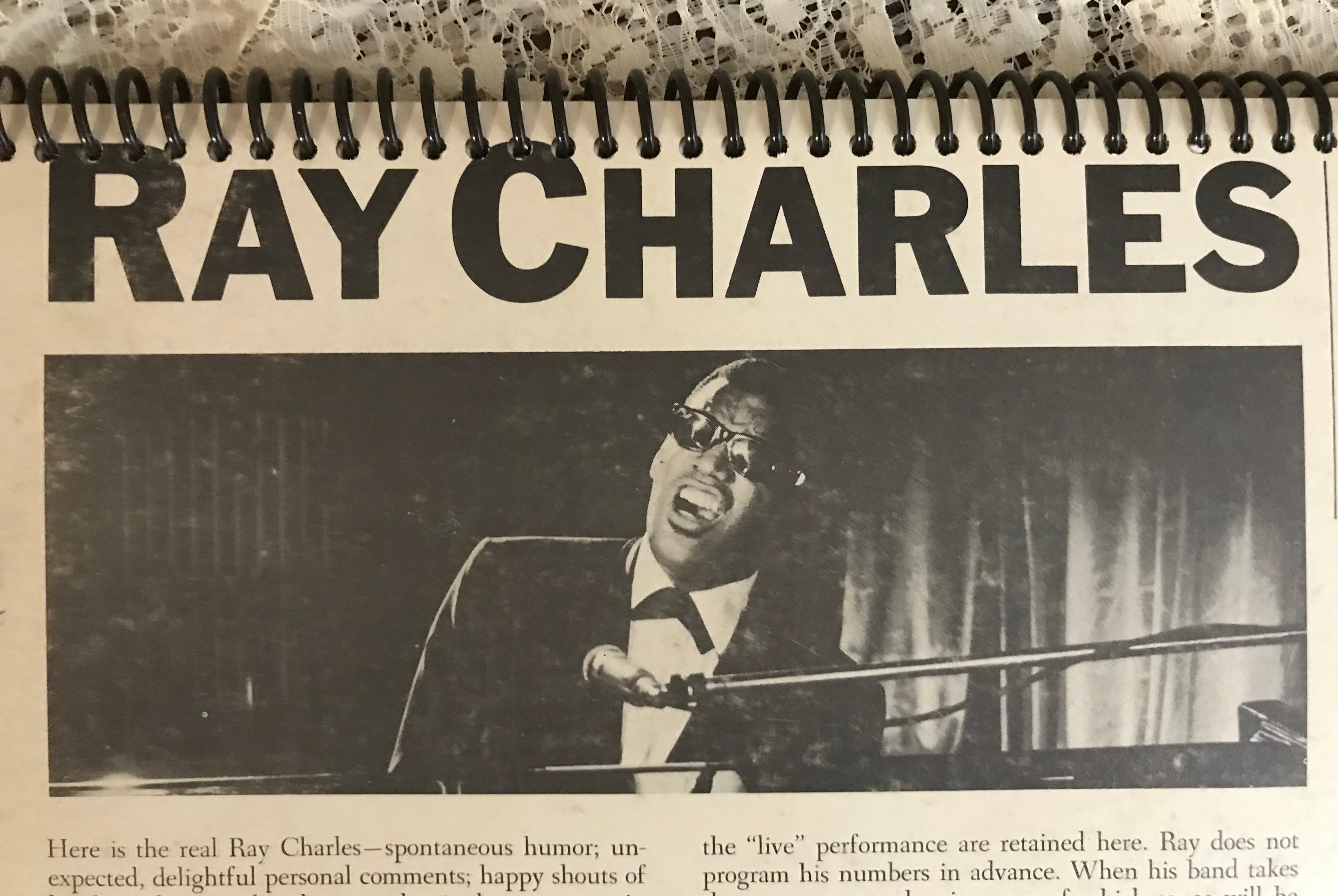 Ray Charles Live Recycled Album Cover Notebook