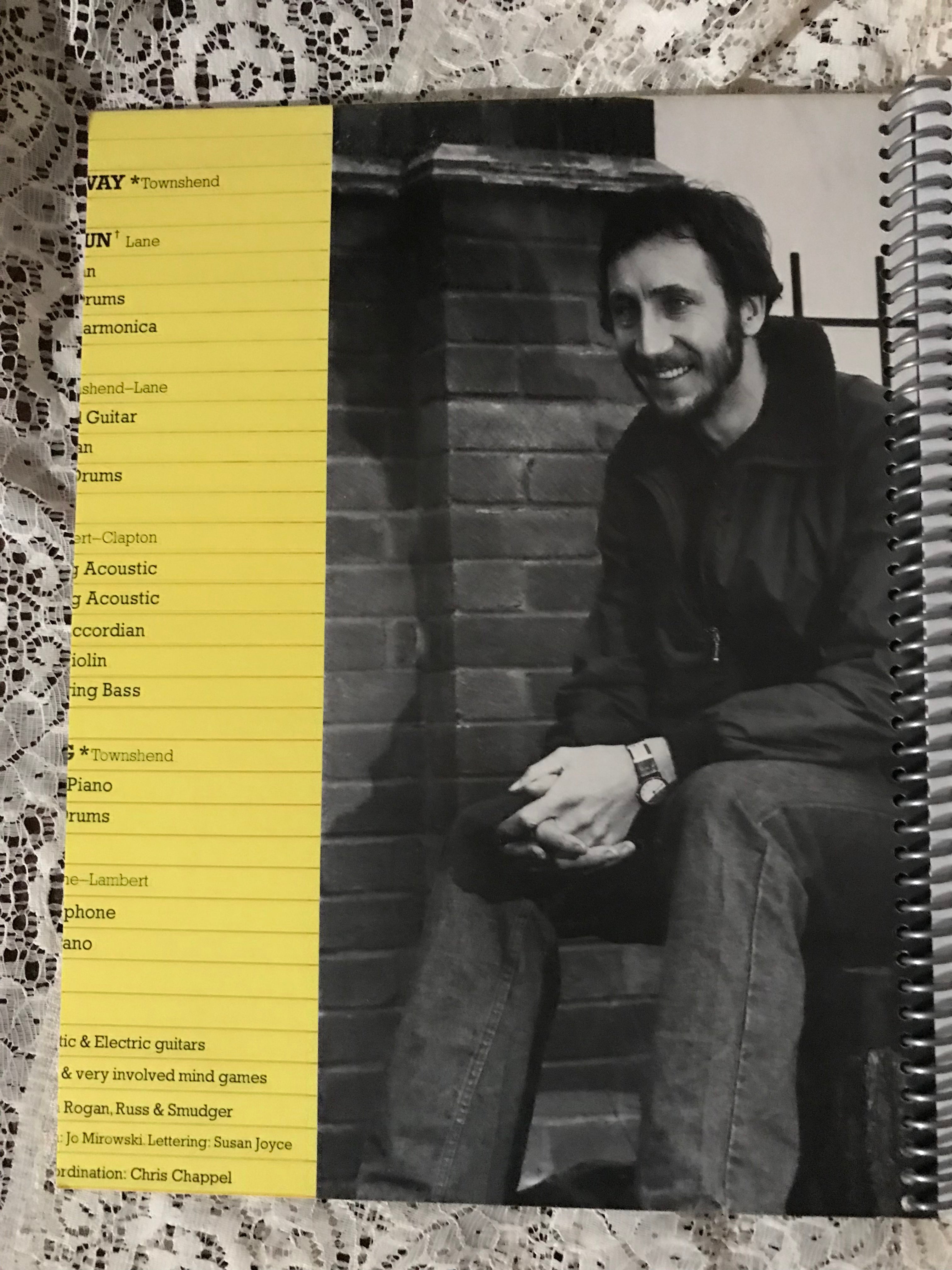 Pete Townsend Rough Mix Album Cover Notebook