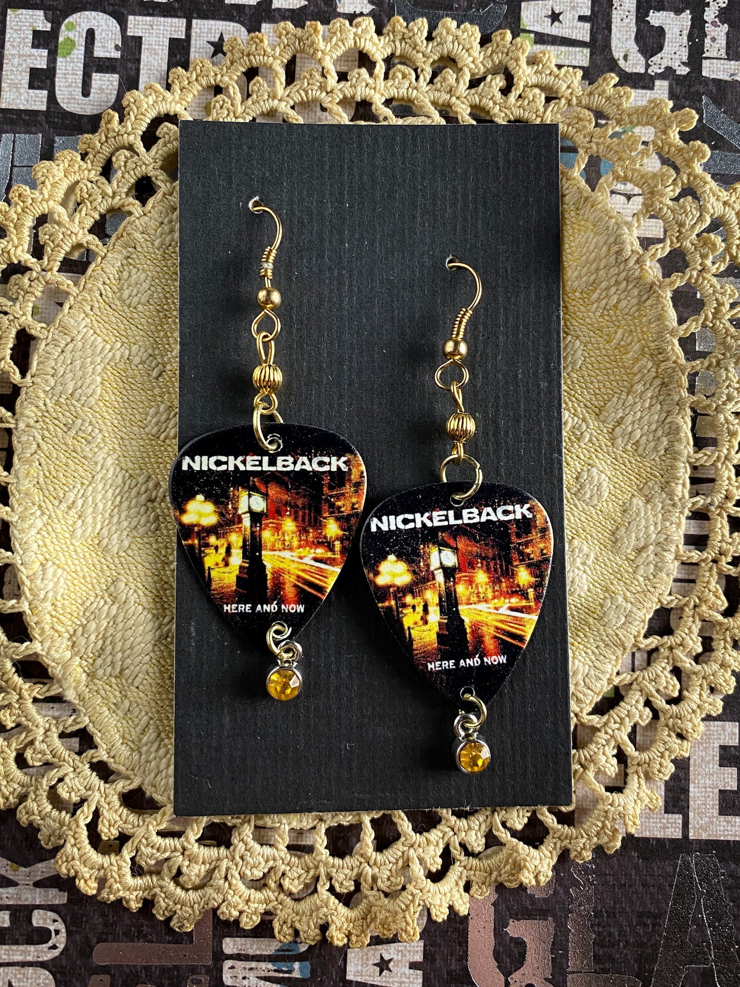 Guitar Pick Earrings - Nickelback