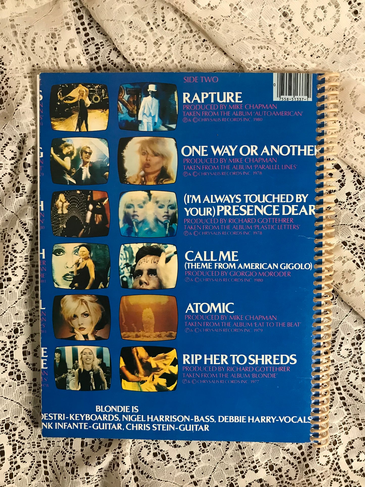 Blondie. Best Of Album Cover Notebook