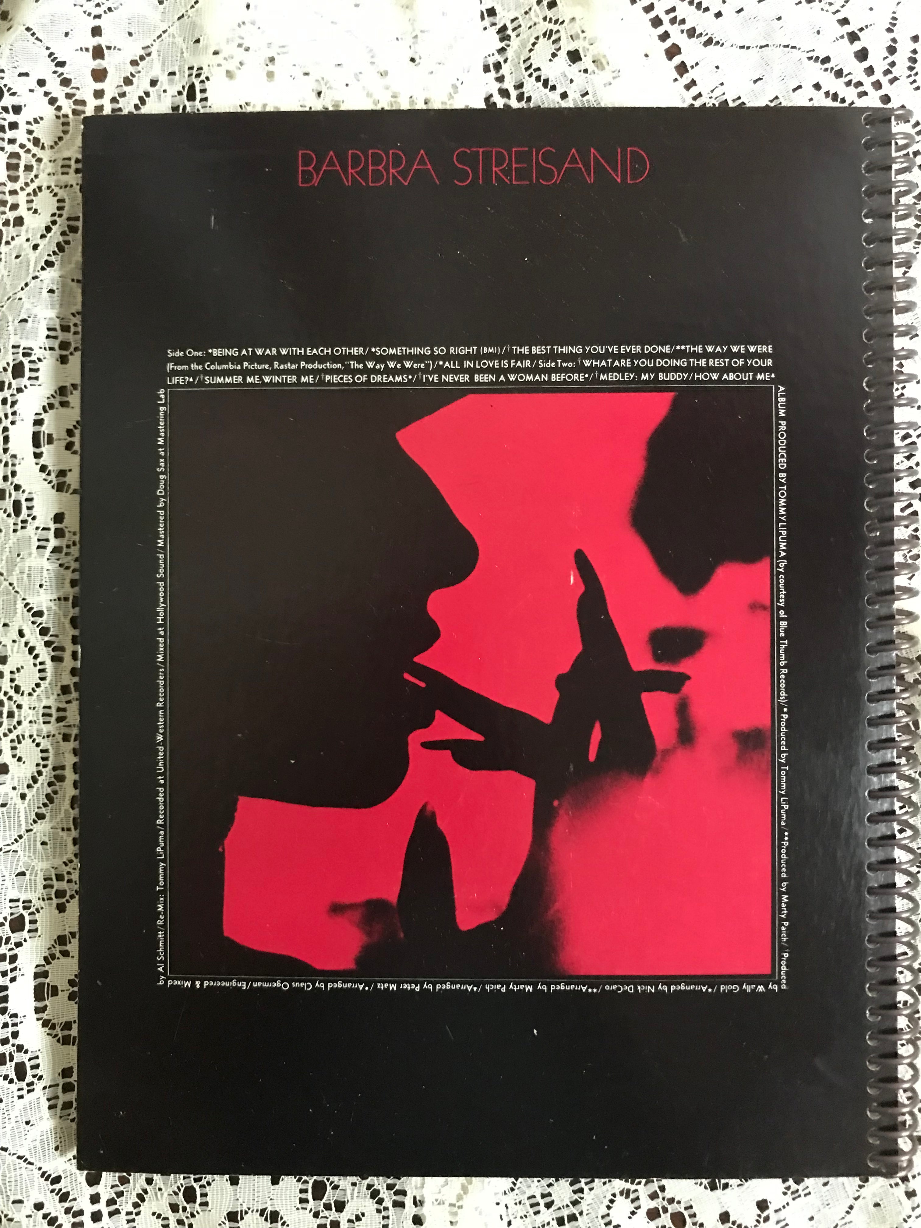 Barbra Streisand The Way We Were Album Cover Notebook