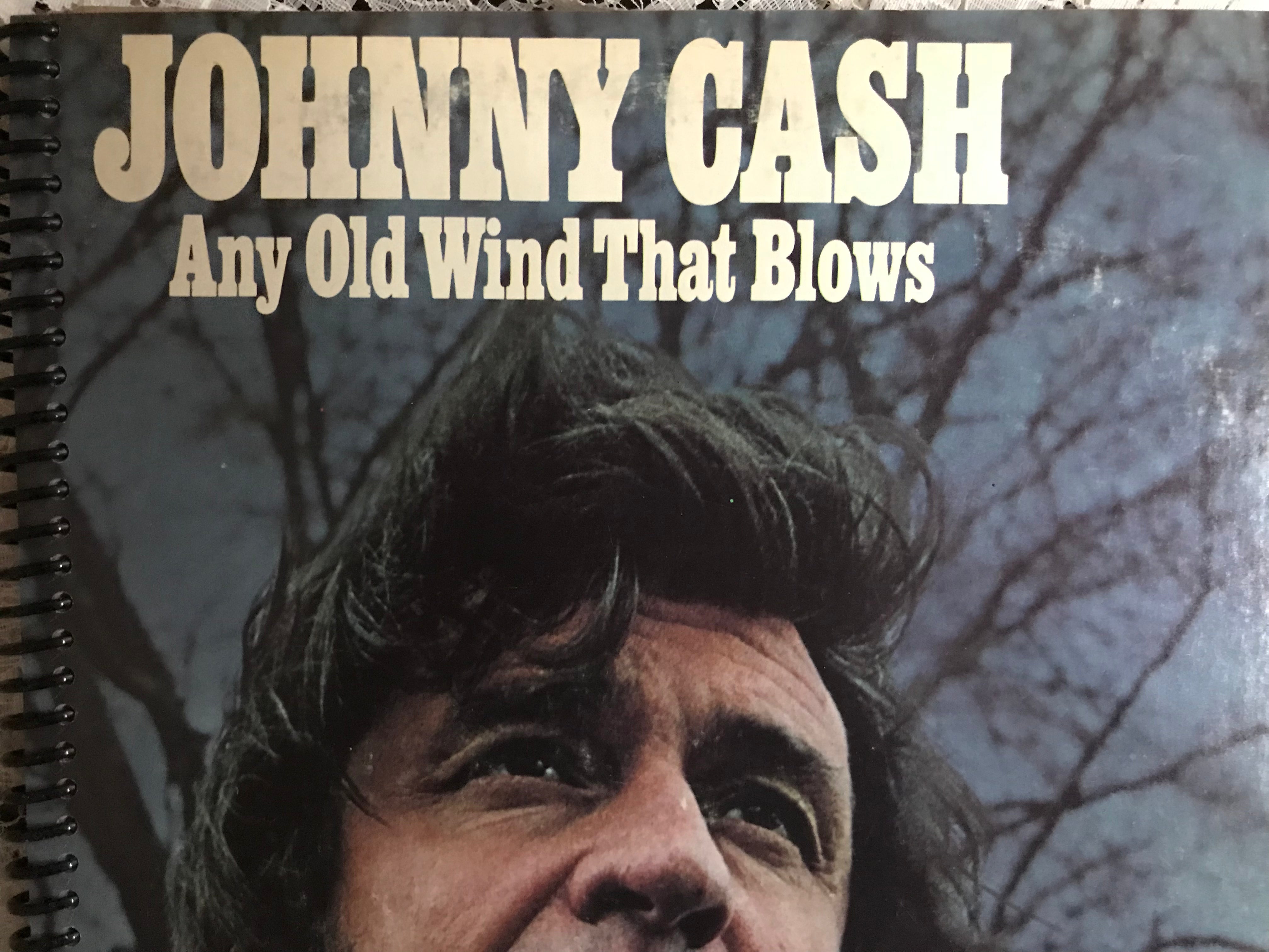 Johnny Cash Any Old  Wind That Blows Album Cover Notebook