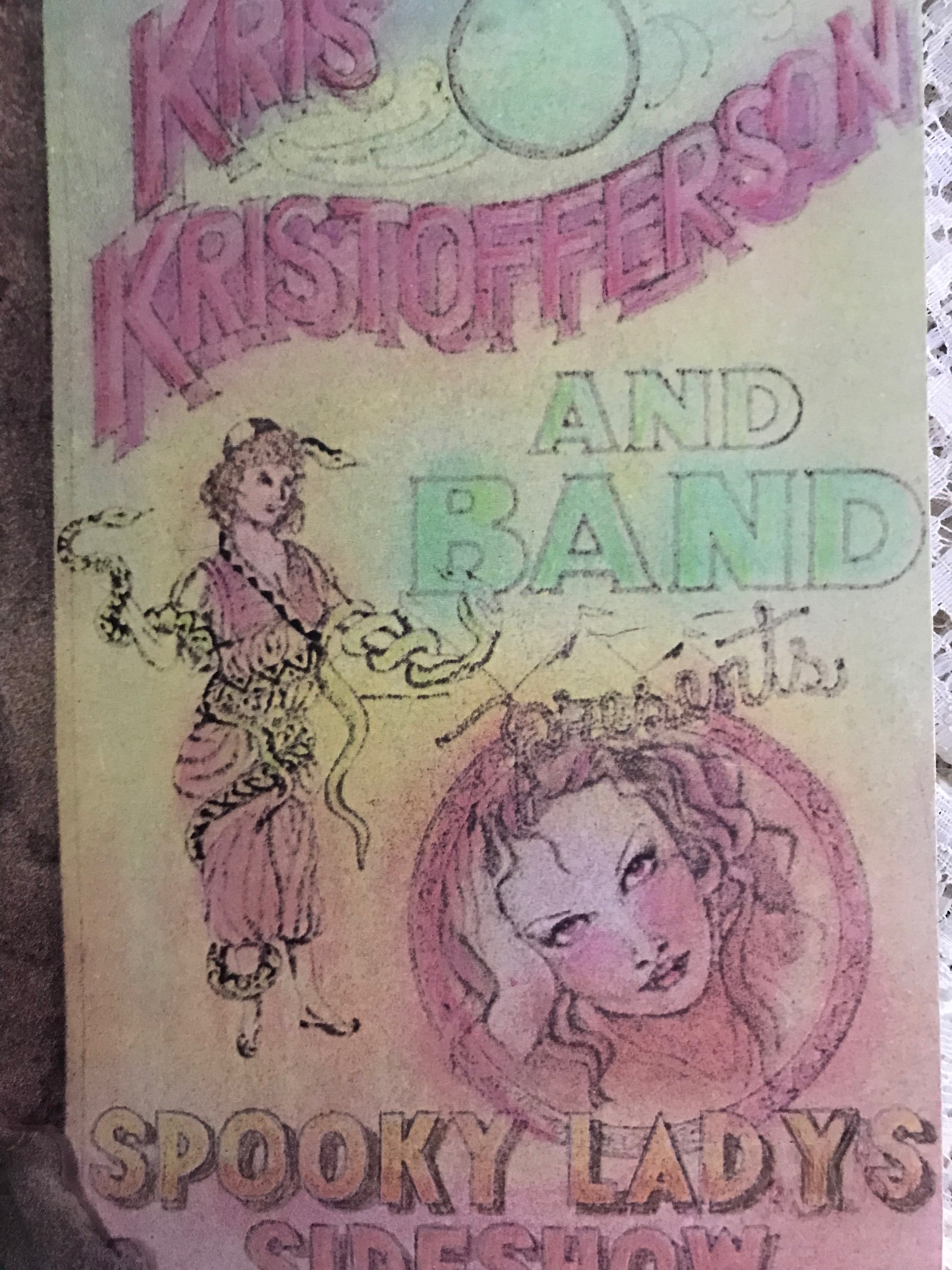 Kris Kristofferson Spooky Lady's Sideshow Album Cover Notebook