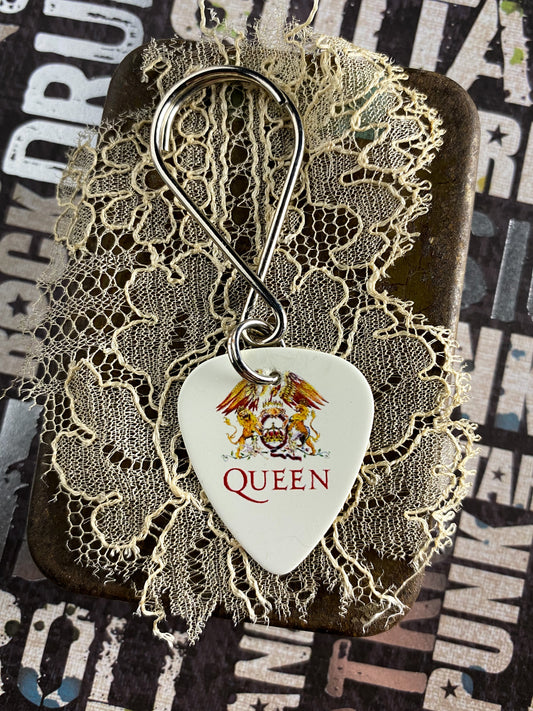 Guitar Pick Keyring - Queen