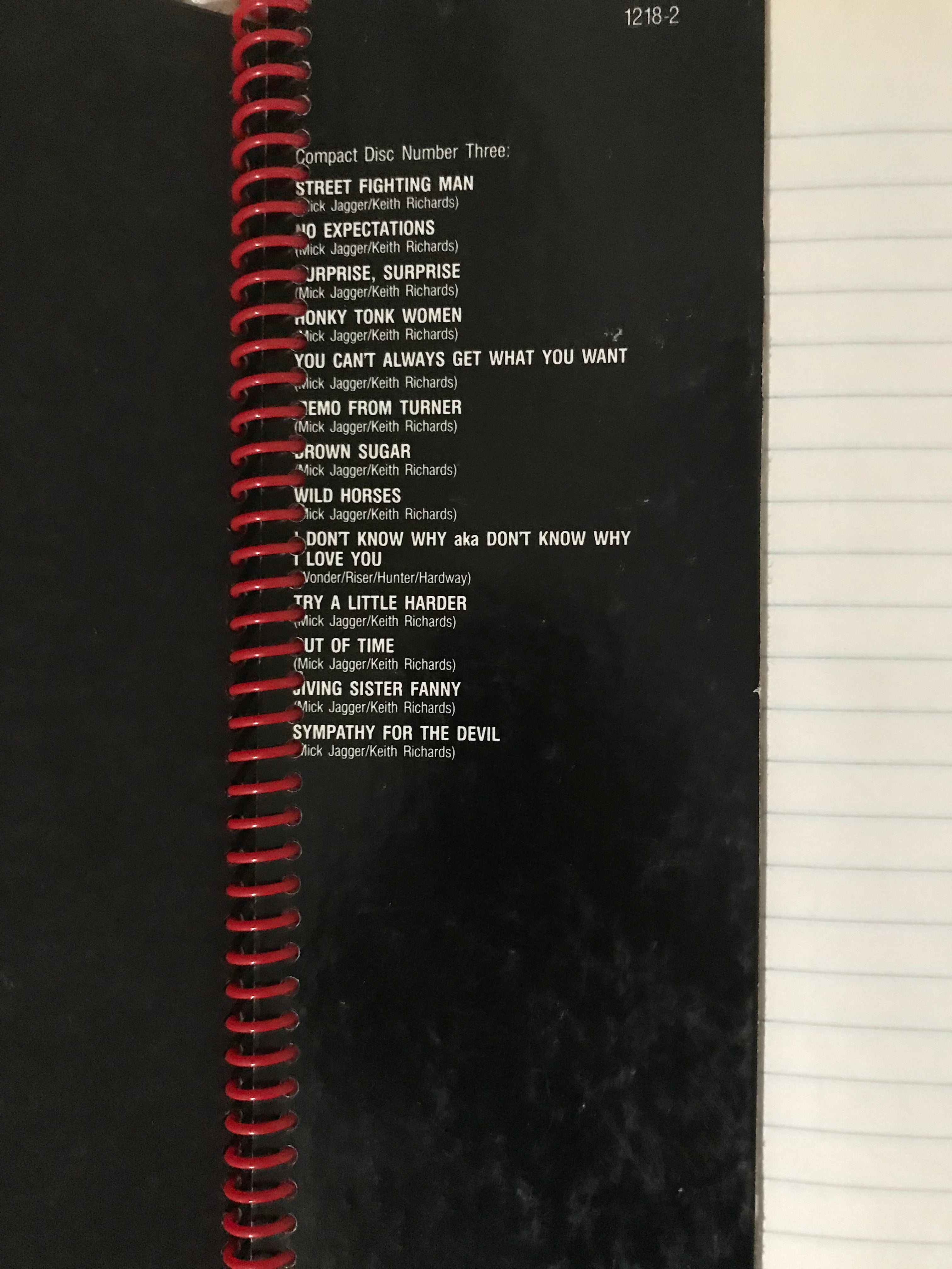 Rolling Stones Album Cover Notebook