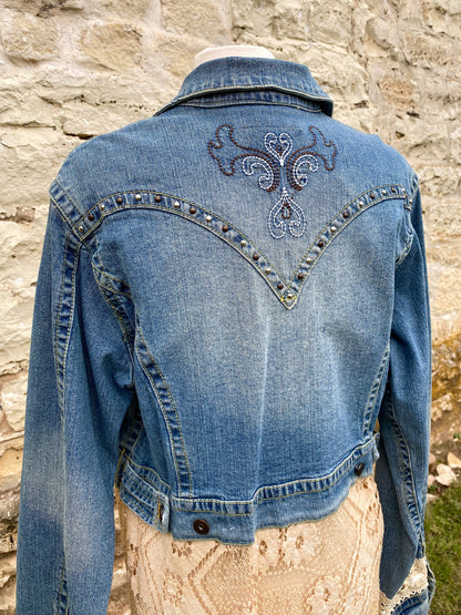 Western Denim with Long Vintage Skirt -XXL