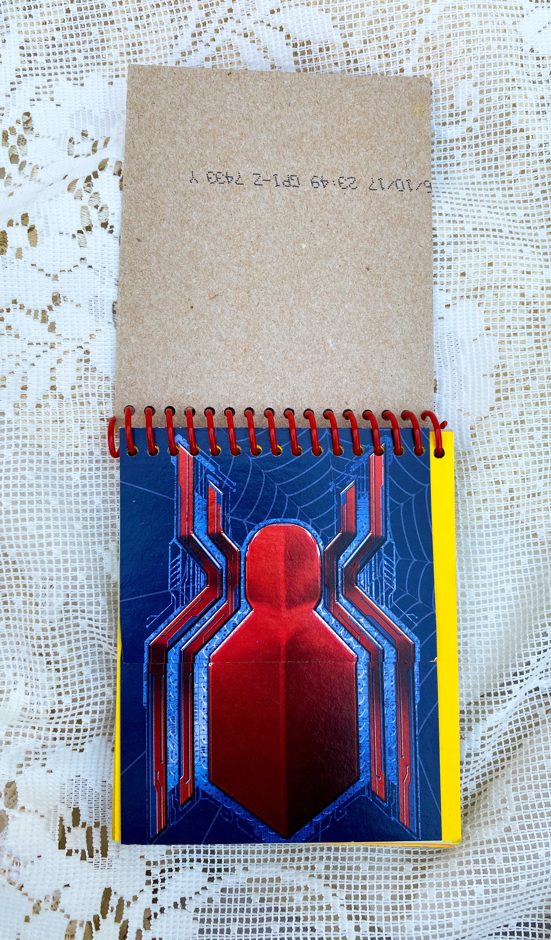 Spider Man - Marvel Comics Recycled Kleenex Box Notebook with Colorful Paper