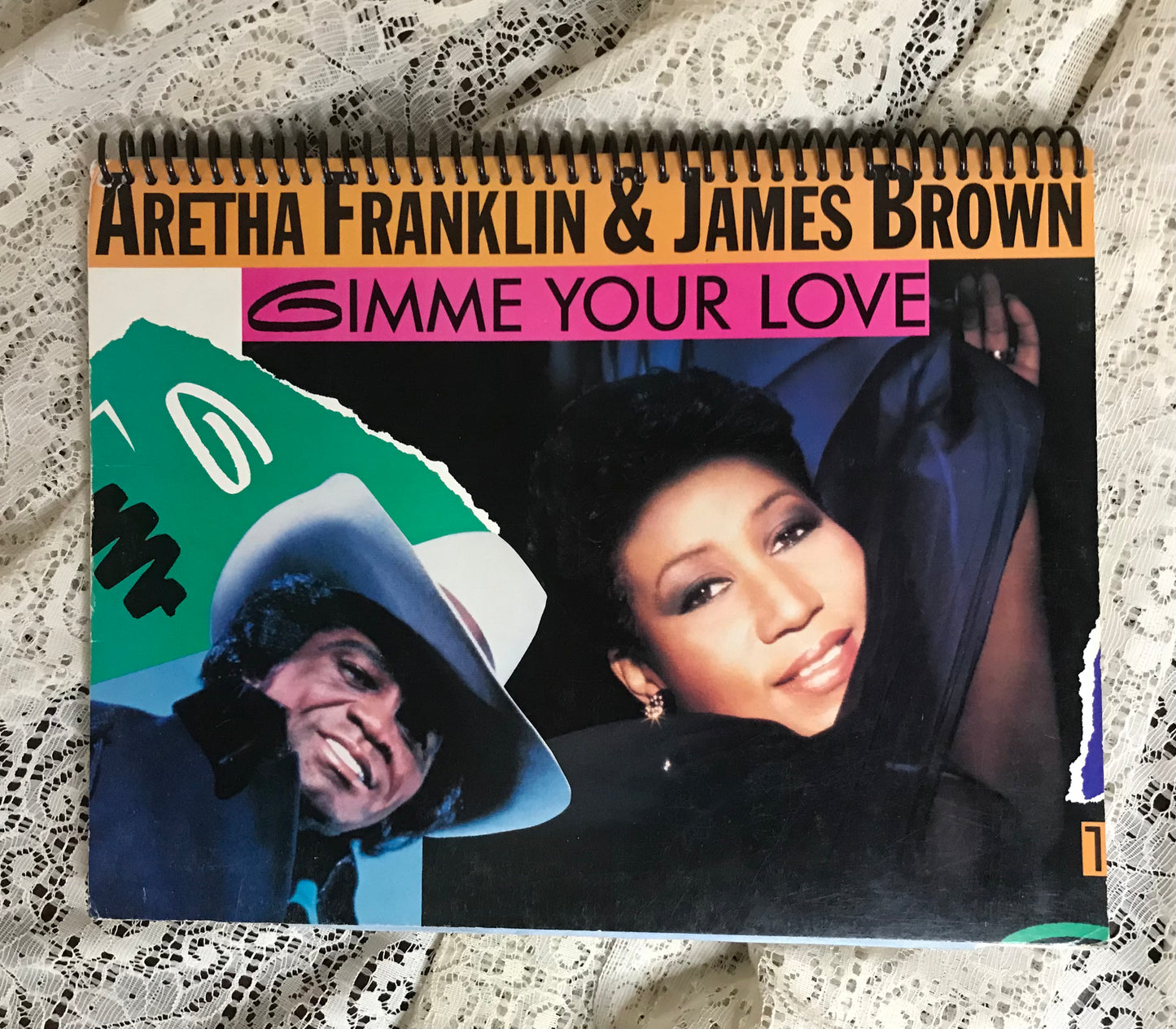 Aretha Franklin and James Brown Album Cover Notebook