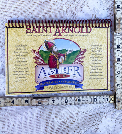 Saint Arnold Amber Ale Recycled Beer Carton Notebook