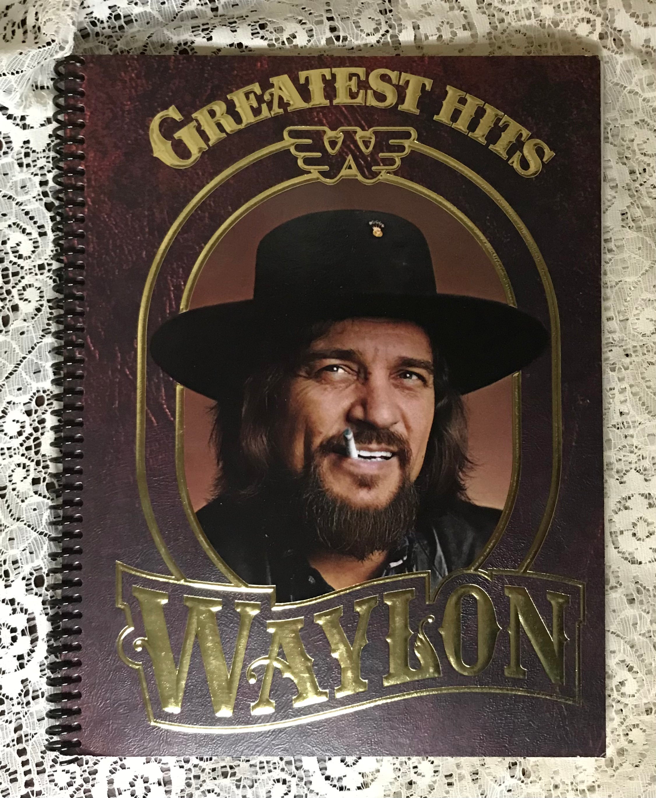 Waylon Jennings Greatest Hits Album Cover Notebook