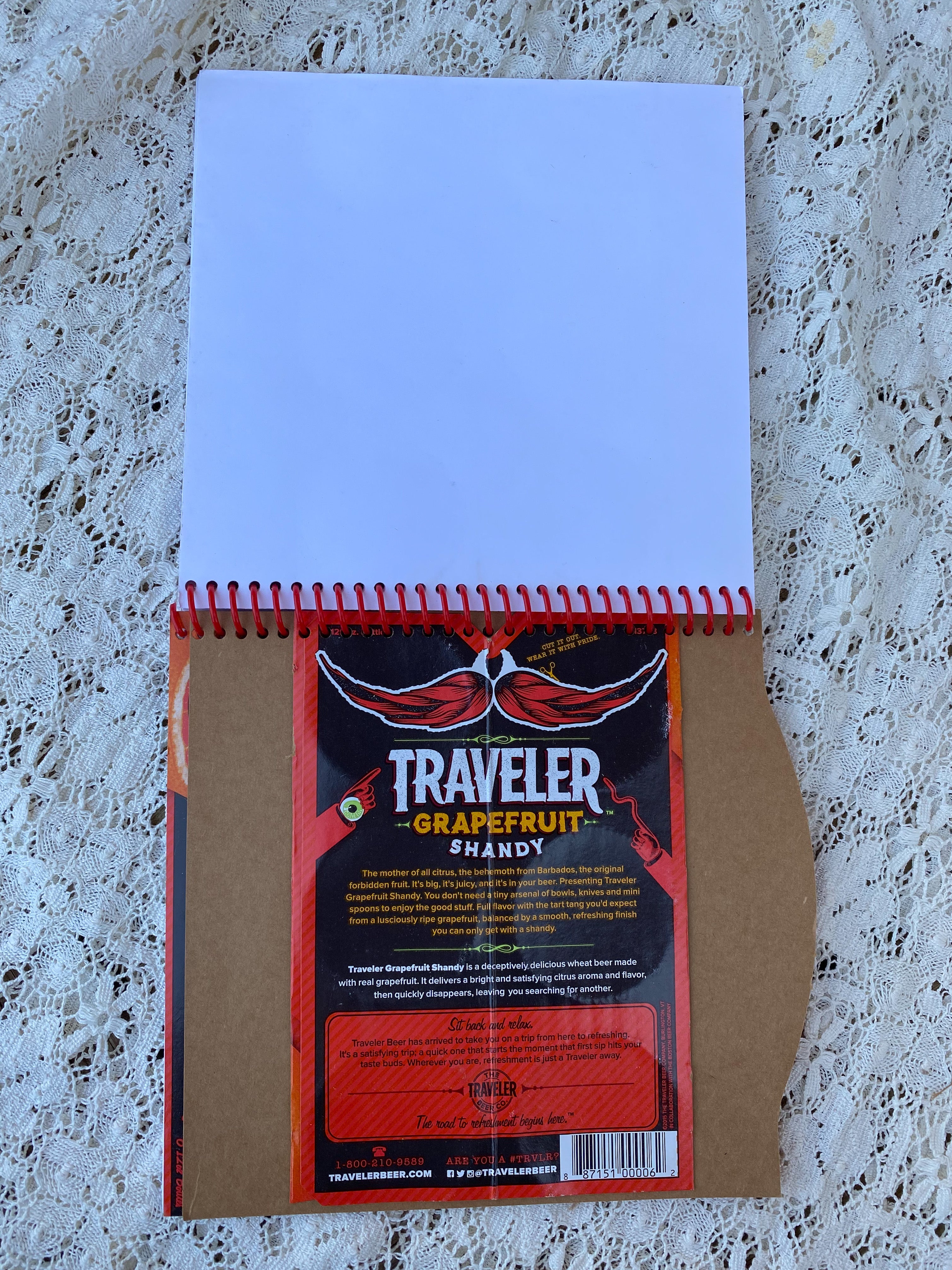 Traveler Grapefruit Shandy Recycled Beer Carton Notebook