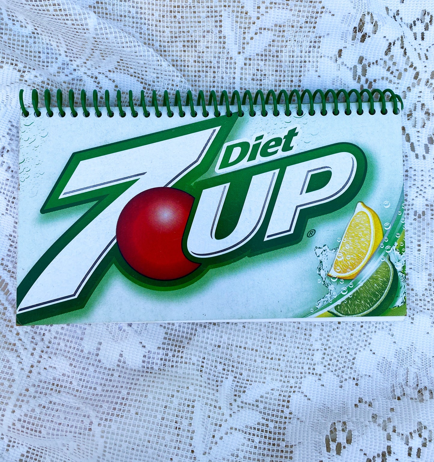 Diet 7UP Upcycled Spiral Notebook