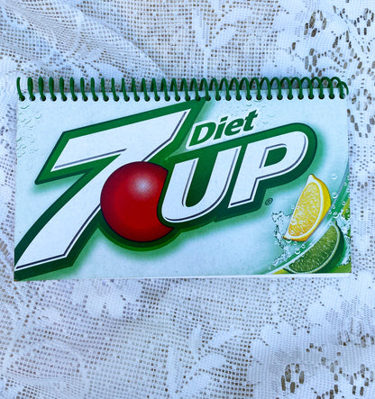 Diet 7UP Upcycled Spiral Notebook