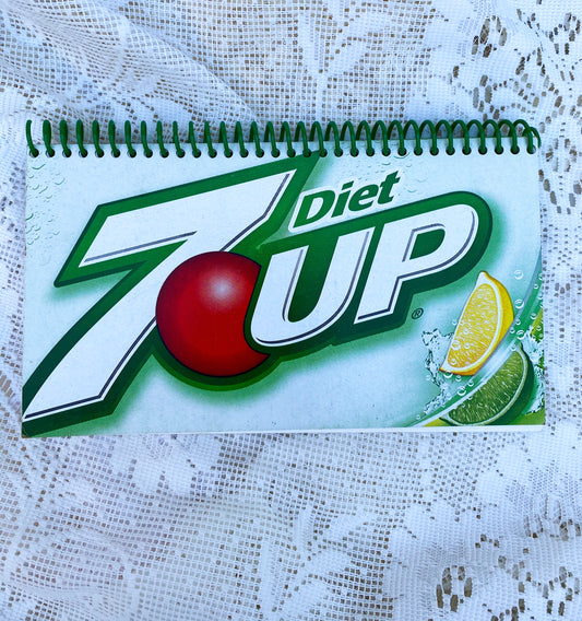 Diet 7UP Upcycled Spiral Notebook