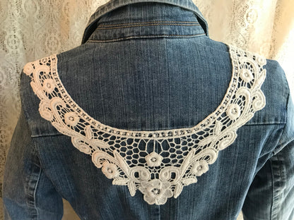 Ladies Denim Western Style Jacket -LARGE