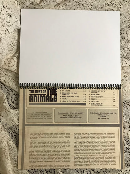 Animals, The Best Of…Album Cover Notebook