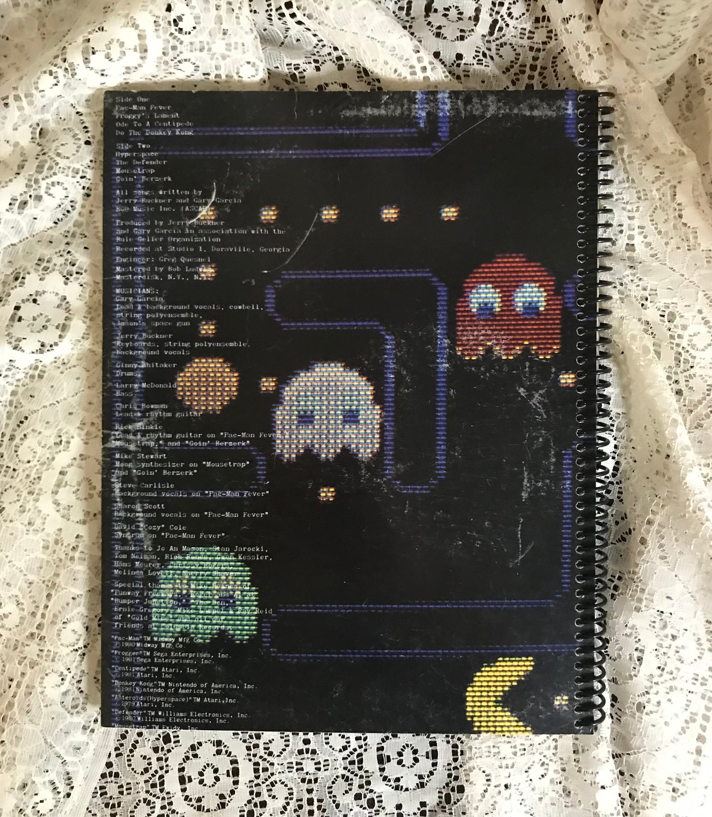 Pac-Man Recycled Album Cover Notebook