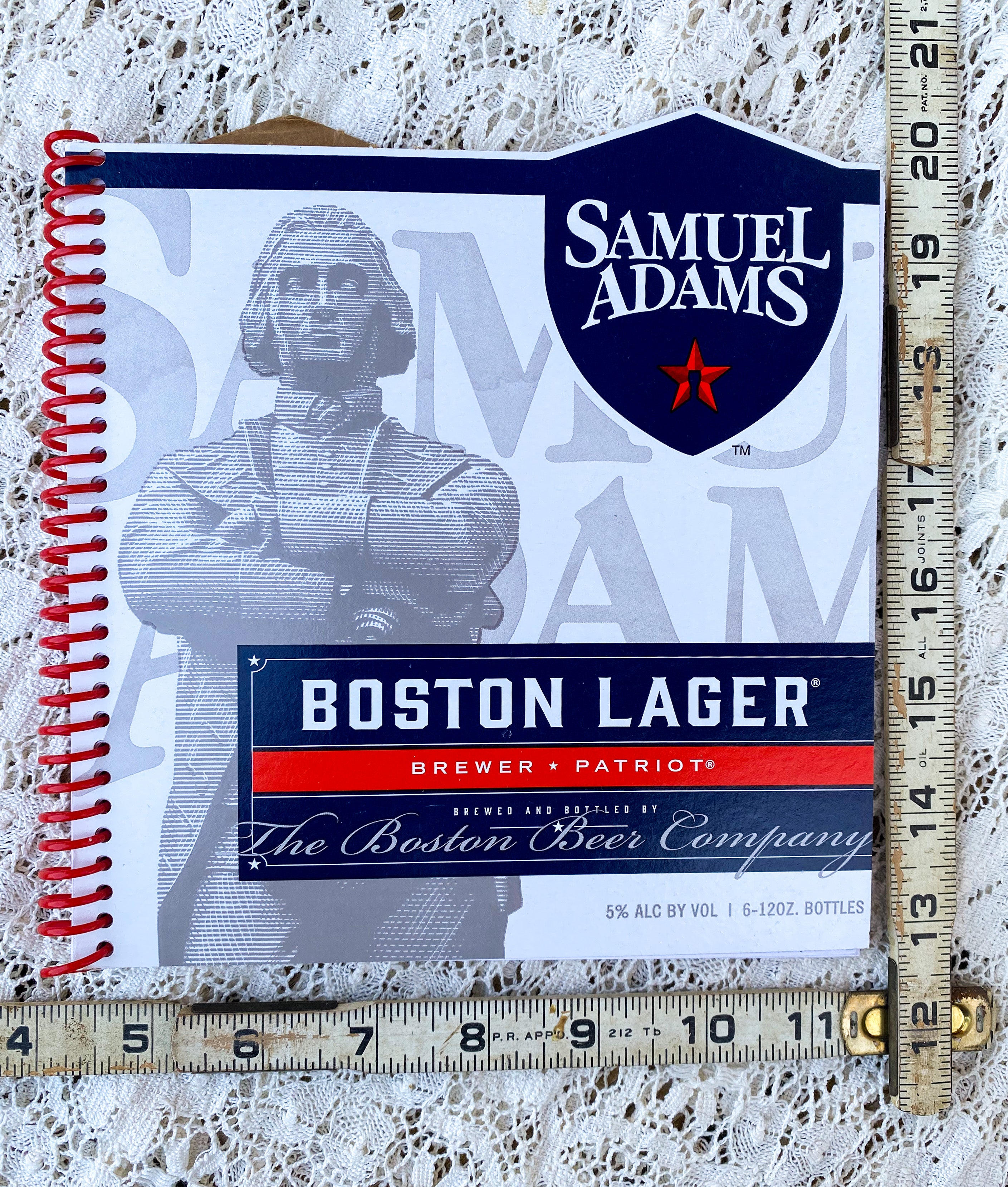 Samuel Adams Boston Lager Recycled Beer Carton Notebook